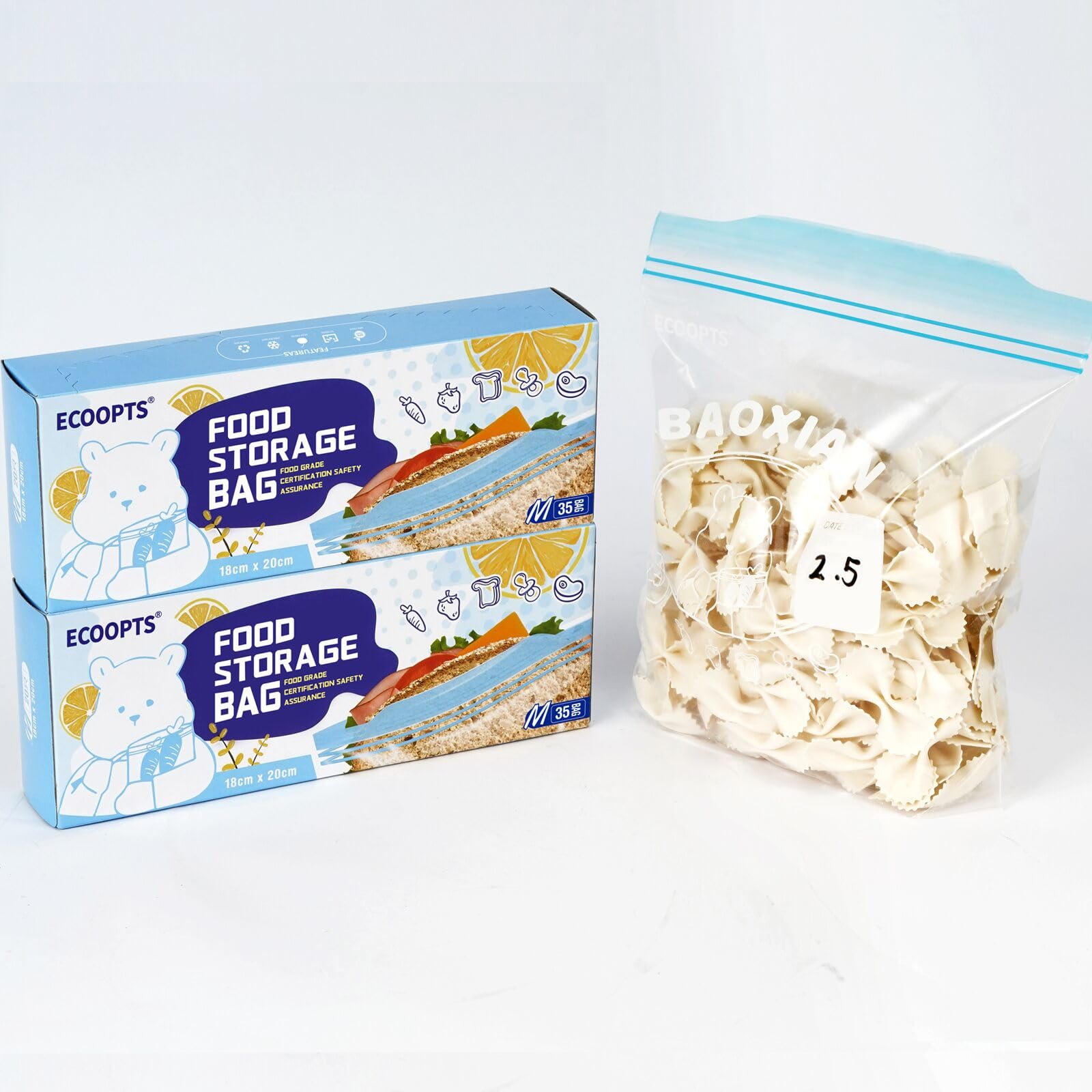 70× Ultra Strong Zip Freezer Bags | Airtight, Leakproof, BPA-Free Food Storage | 18×20 cm, 2 Pack-image-a29a290c-03d4-4ab8-8719-878e62d1a4c4-68061