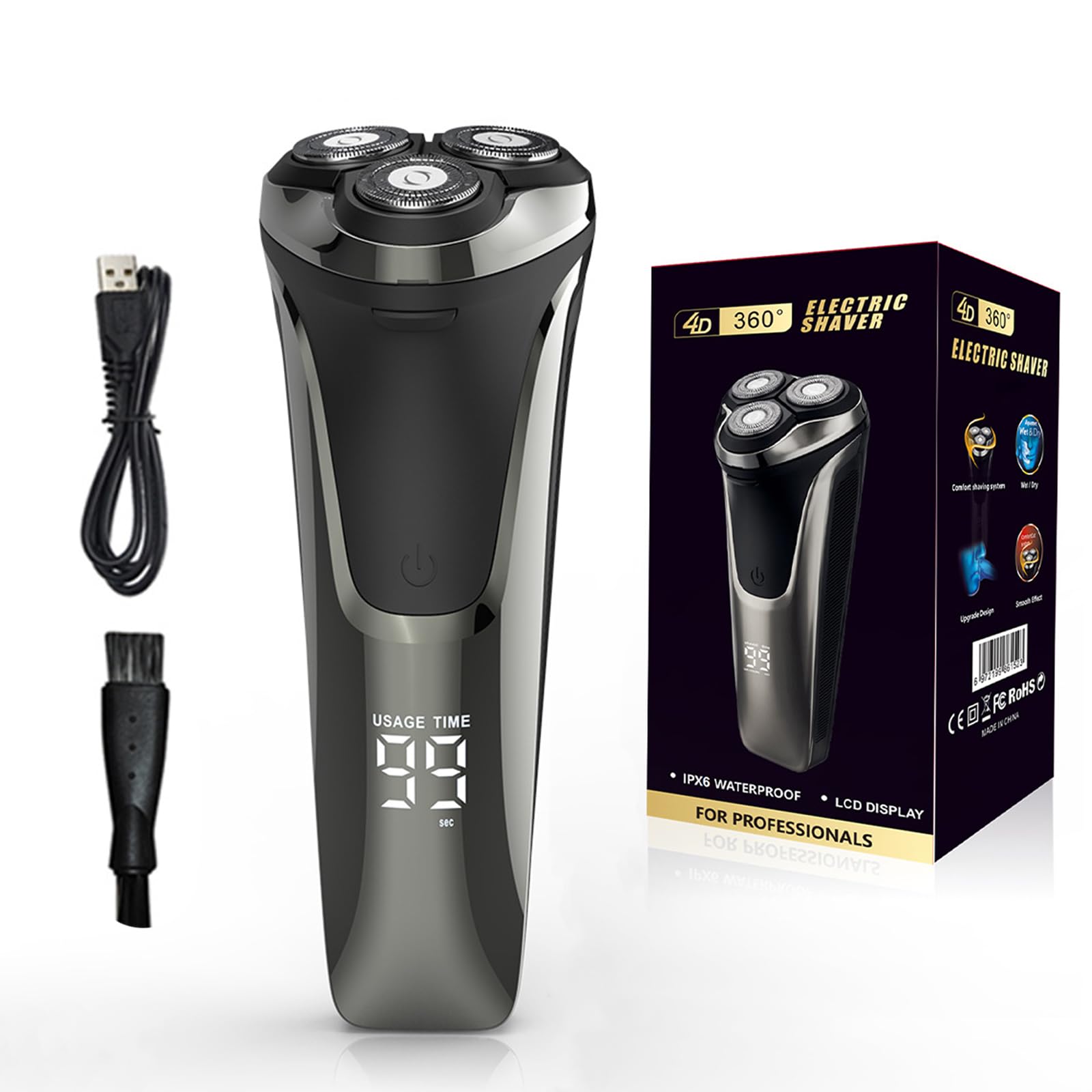 Men's Cordless Electric Shaver 2-in-1 - Grey FK-375S-image-c069cbd8-7f75-4c5e-8fcf-fb4f34ff2085-121832
