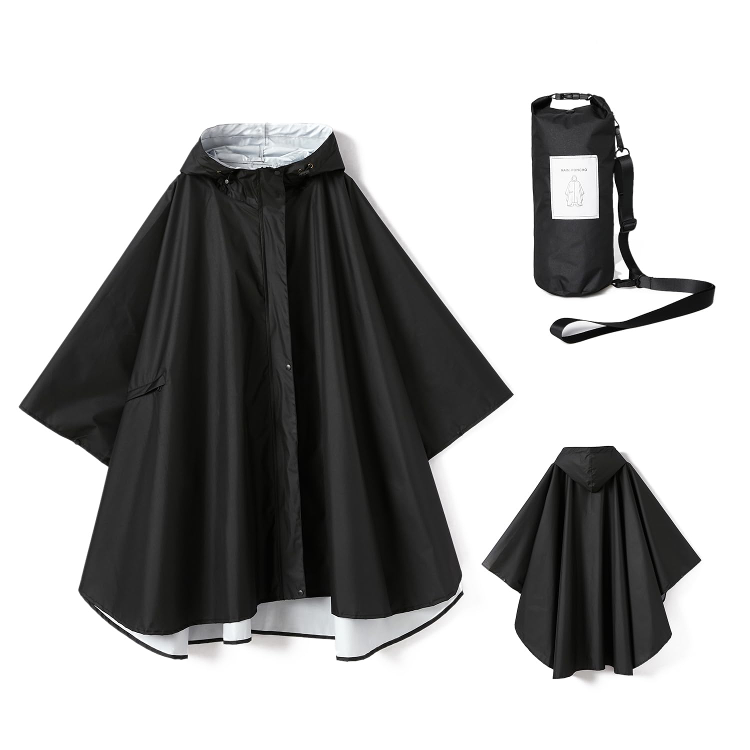 Women's Waterproof Poncho Rain Coat - Green One Size-image-6e00d499-5b9c-4054-9cd6-097bb978e930-96620