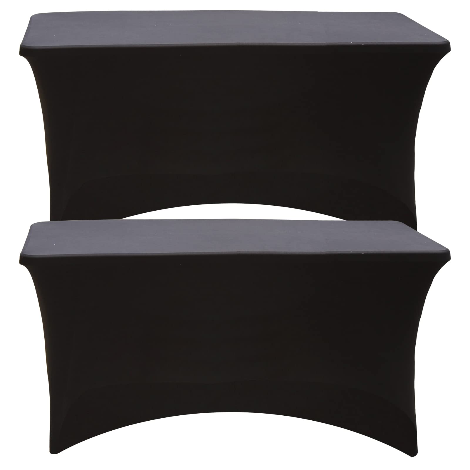 Fitted Spandex Tablecloths 2 Pack - Black 4FT-image-dde9c064-e31b-4274-9df2-19b447f62542-121827