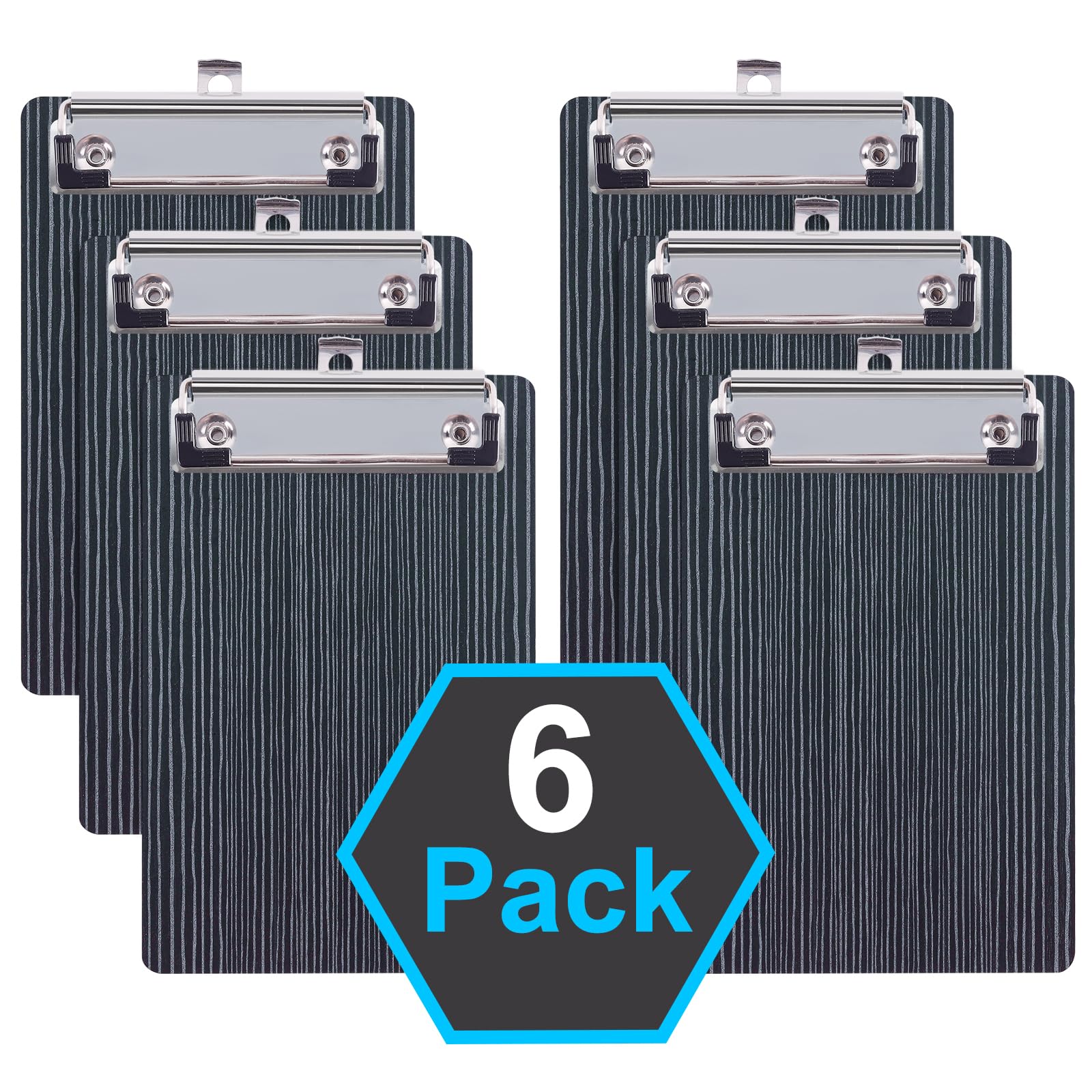 HUAYANG A6 Wooden Clipboards Set of 6, Black Mini Clipboards-image-c85505ad-76ea-4eec-a35a-5f138e8a1df4-57159