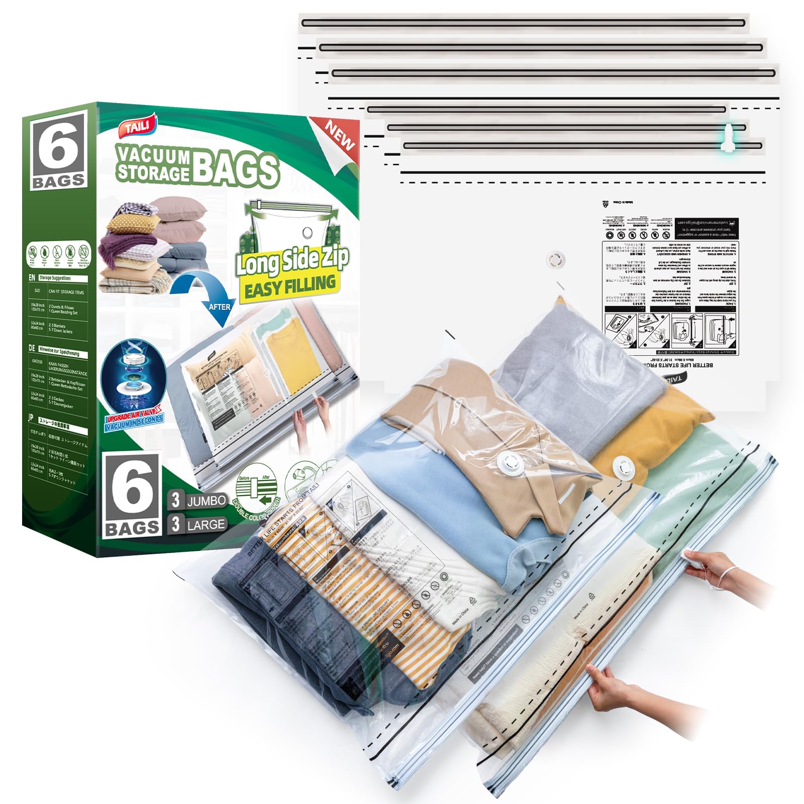 Vacuum Storage Bags 6 Pack - Large & Extra Large-image-966e8224-3f7b-460a-b036-0c639b8395b7-93689