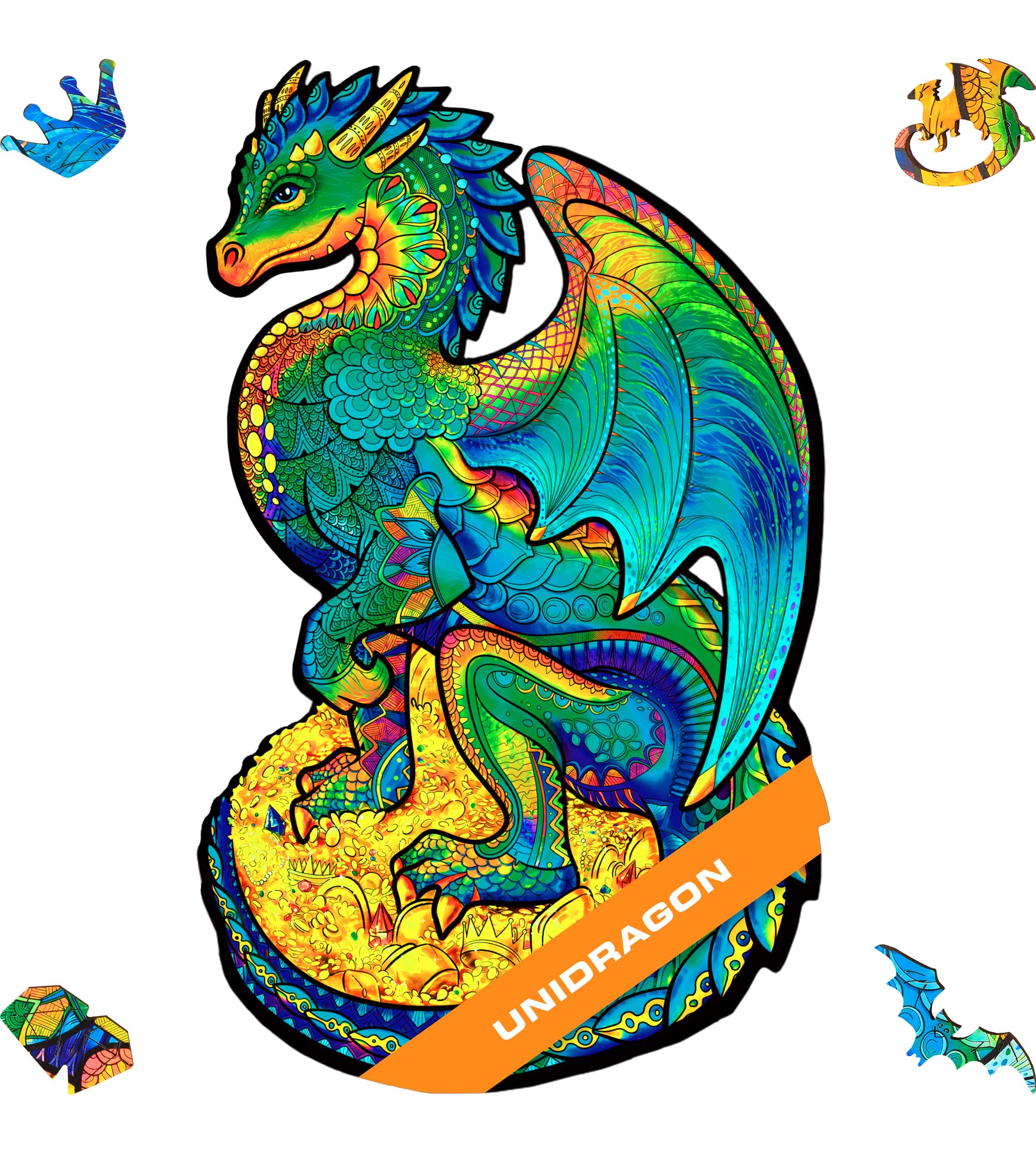 Wooden Dragon Jigsaw Puzzle - Small 16x26cm-image-521b5f2e-c26f-49bd-9693-06f3d67903f2-92235