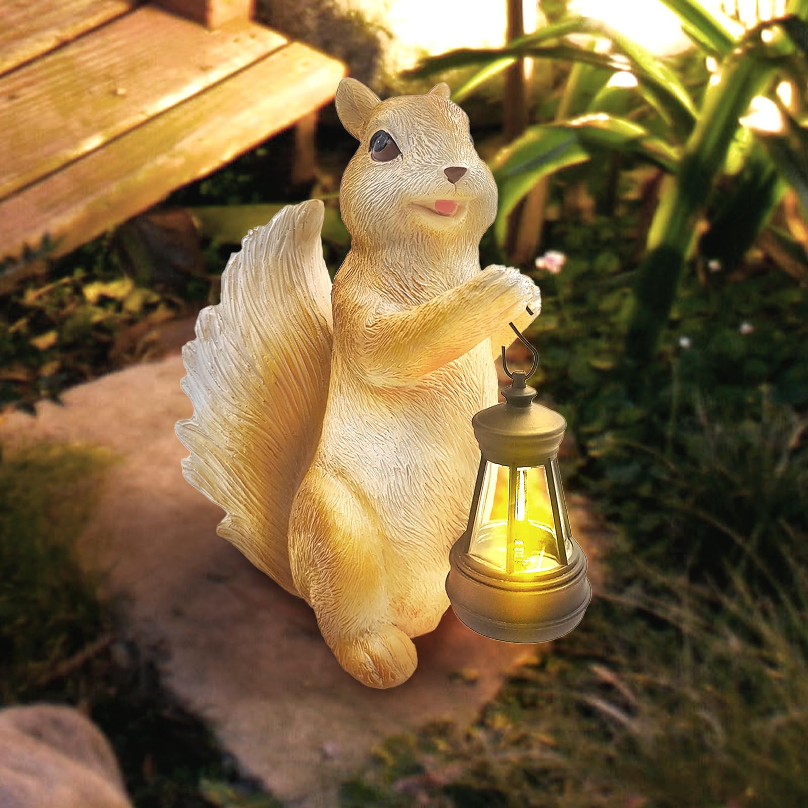 Solar Powered Squirrel Garden Statue with LED - Solar Squirrel Medium-image-9317a20e-a15c-4d3f-aaeb-ca741bda1865-98291