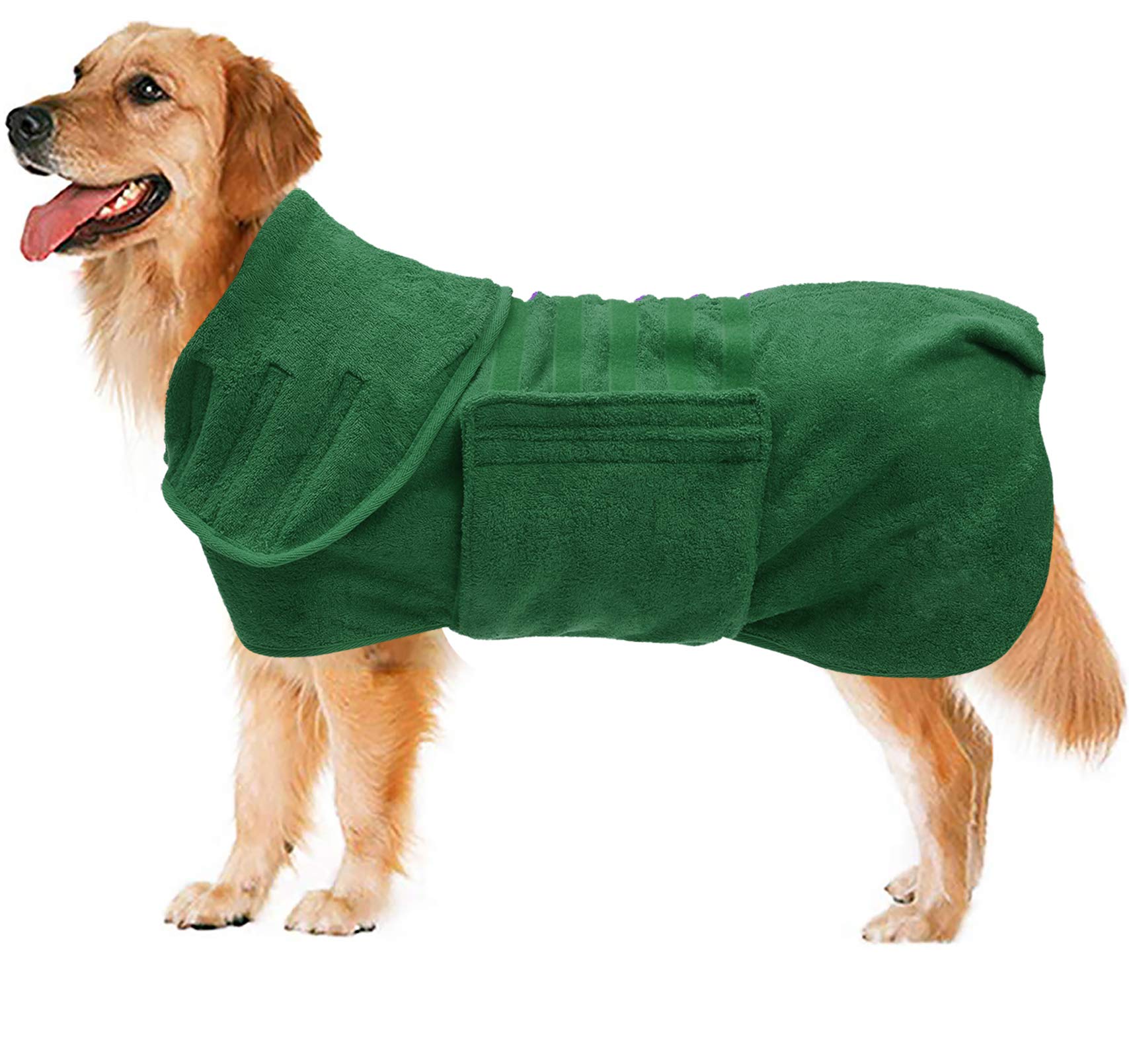 Dog Drying Coat Bathrobe Towel - Green X-Large-image-a3c4fa8b-69c7-4f38-acf1-3dd7c1985297-121468