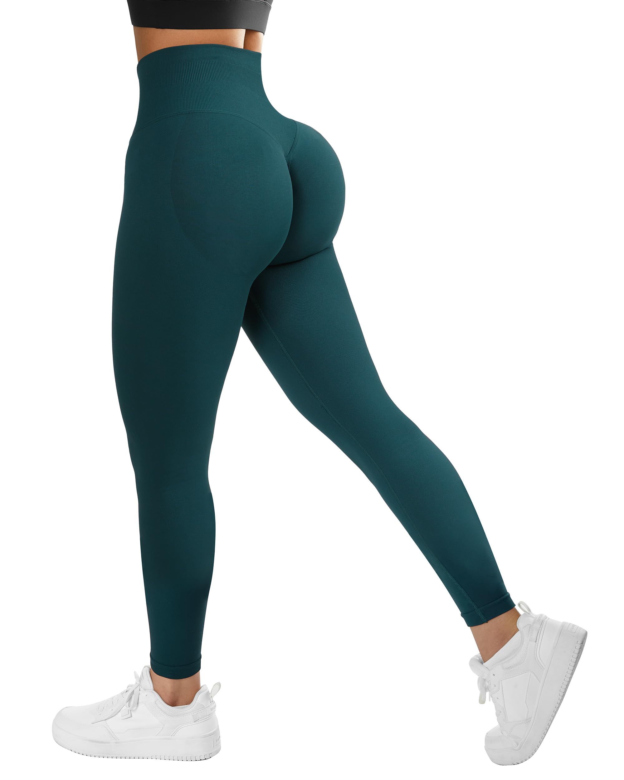 Seamless Scrunch Gym Leggings - Dark Green L-image-bc631434-b2e2-45c7-a158-b6ca62db913d-106449