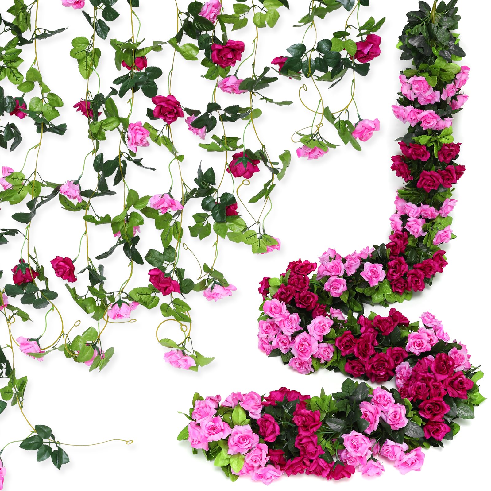 Artificial Rose Garland 6 Pack Hanging Flowers - Magenta 7.8ft-image-83c6a571-401e-4620-9e10-3e355b3ce621-95210