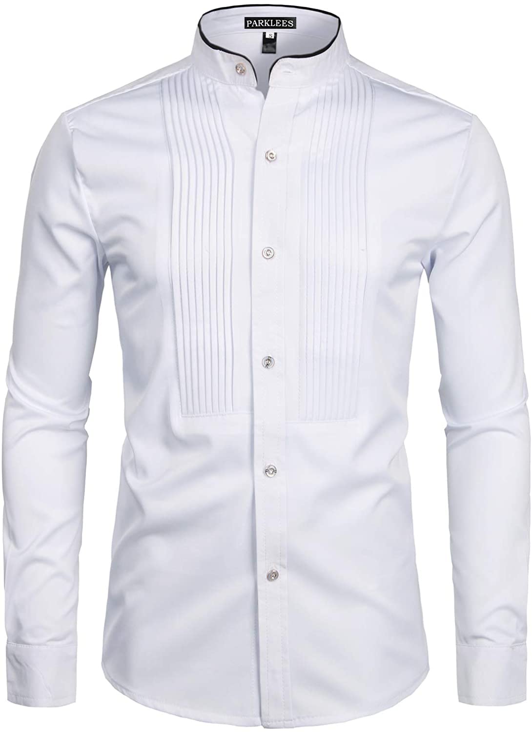 Men's Grandad Collar Slim Fit Shirt - White S-image-a1ee84bf-38aa-4550-92f1-f78fd0b9740e-116915