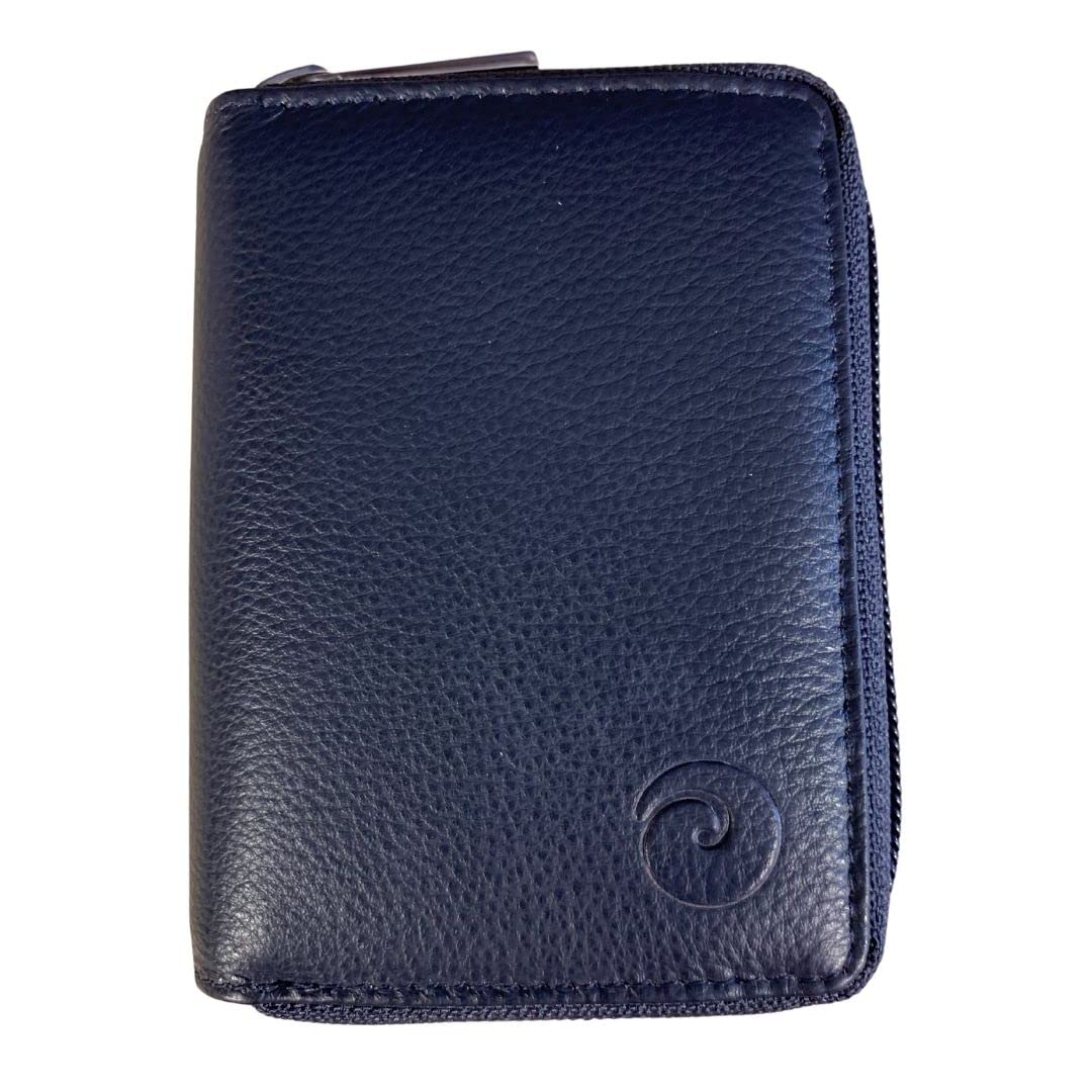 Leather Concertina Card Holder - Navy One Size-image-e95c4fd0-08ea-4a0a-bc6d-1312d89428a8-115953
