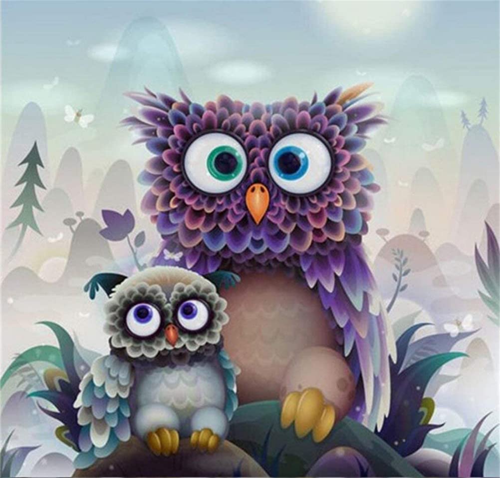 Owl Cross Stitch Kit 11 Count Stamped with Accessories - Meecaa Embroidery Craft Set 36CMx36CM-image-cb883085-1a1b-43b1-ab10-6f36b254fd6d-67750