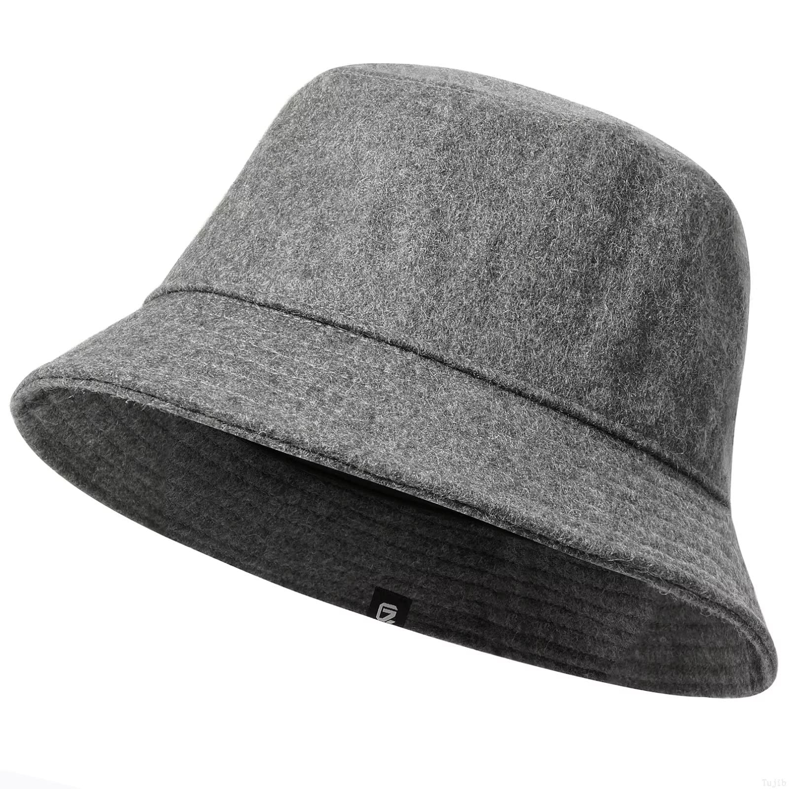 Winter Wool Bucket Hat - Warm, Packable & Unisex Outdoor Fisherman Cap for Casual Wear - Dark Grey L-image-9a758f88-04a3-404c-8bec-0a56777dc488-66441