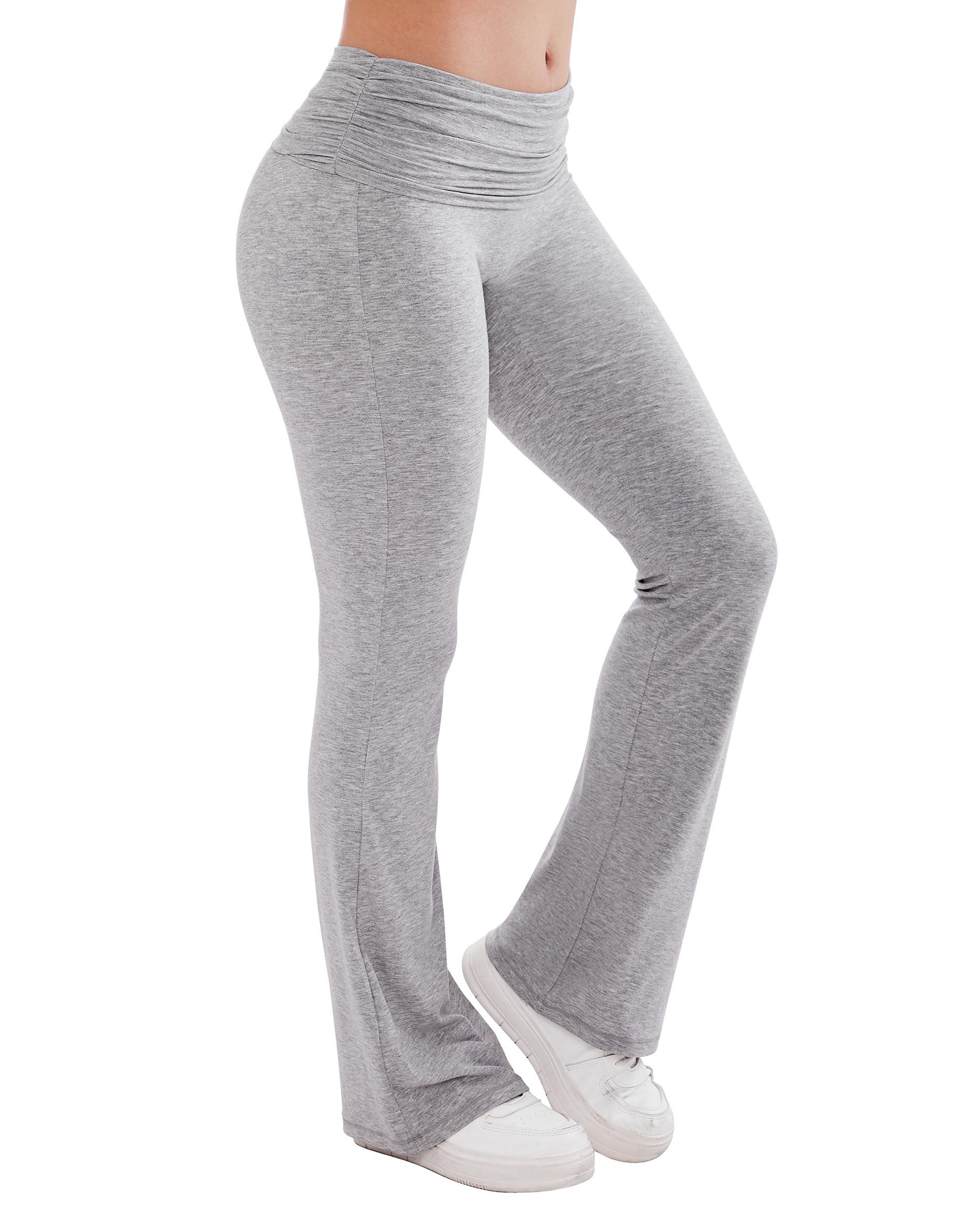 Women's Flared Yoga Pants - Light Grey L-image-ce0b09a9-cbb0-4dff-bb62-573b1eea93aa-103886