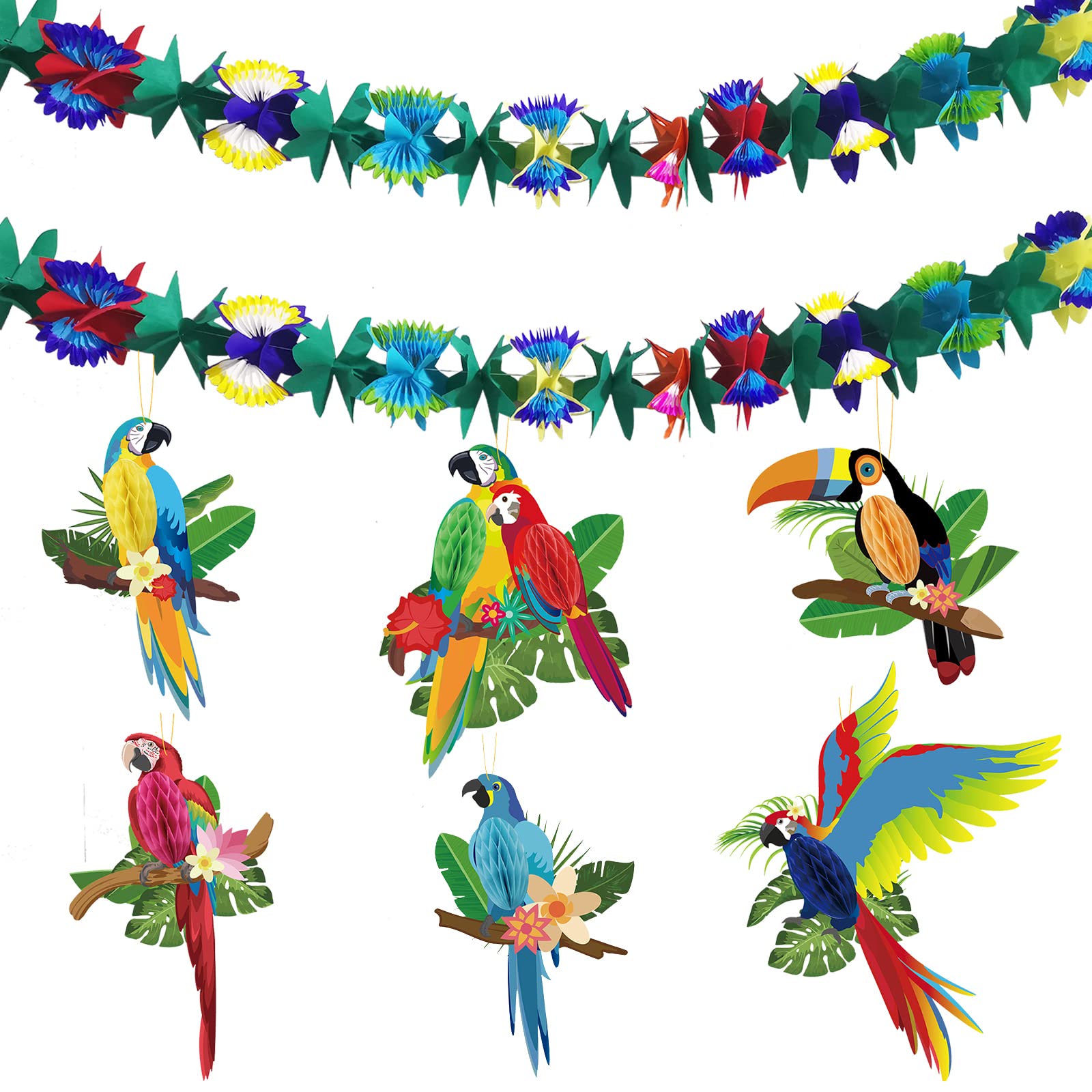 DUGYIRS Pieces Tropical Birds Honeycomb Paper Cutouts and Pieces 6 2-image-dde561e0-efc1-4bea-b926-775e483a92be-59126
