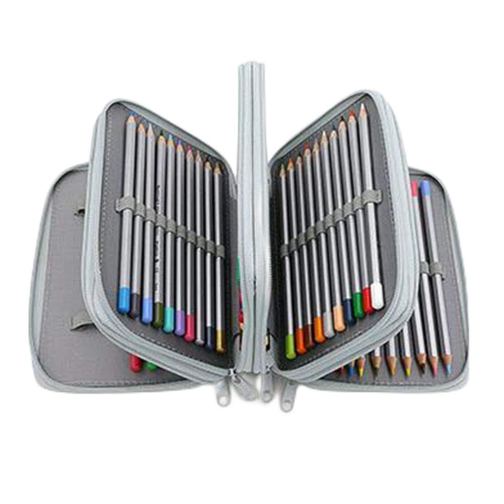 Super Large Capacity Pencil Case 72 Slots - Extra Large Storage for Pencils, Coloured Pencils, Markers - Grey-image-2565b286-195d-4d3f-9408-4cadc25325ce-65409