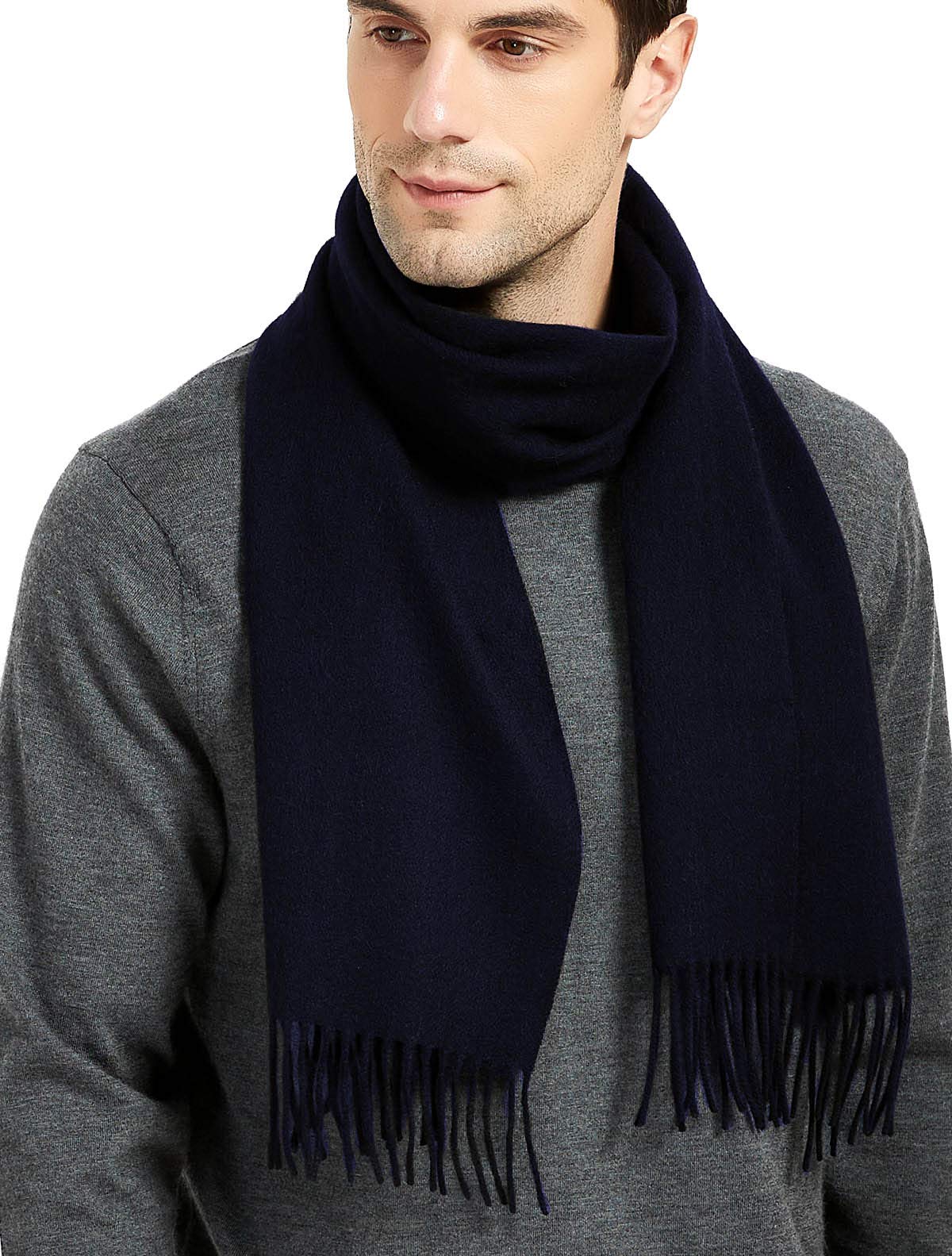 Wool Winter Scarf Soft Warm Wrap - Navy One Size-image-6e9189e2-c748-4b62-9603-0613740c1a95-116207