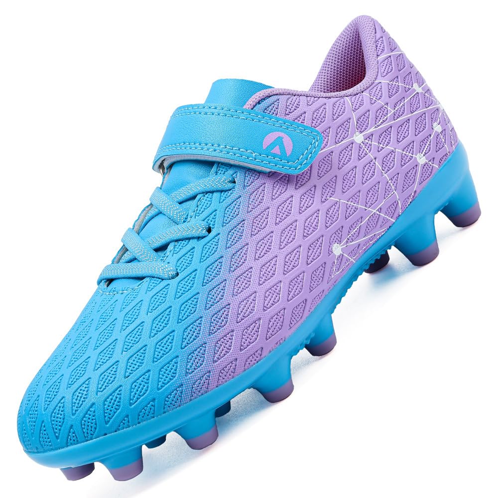 Kids Football Boots Non-Slip - Light Purple Light Blue UK 2.5-image-e0177686-27cd-42a9-9748-d4ee73ced828-122537