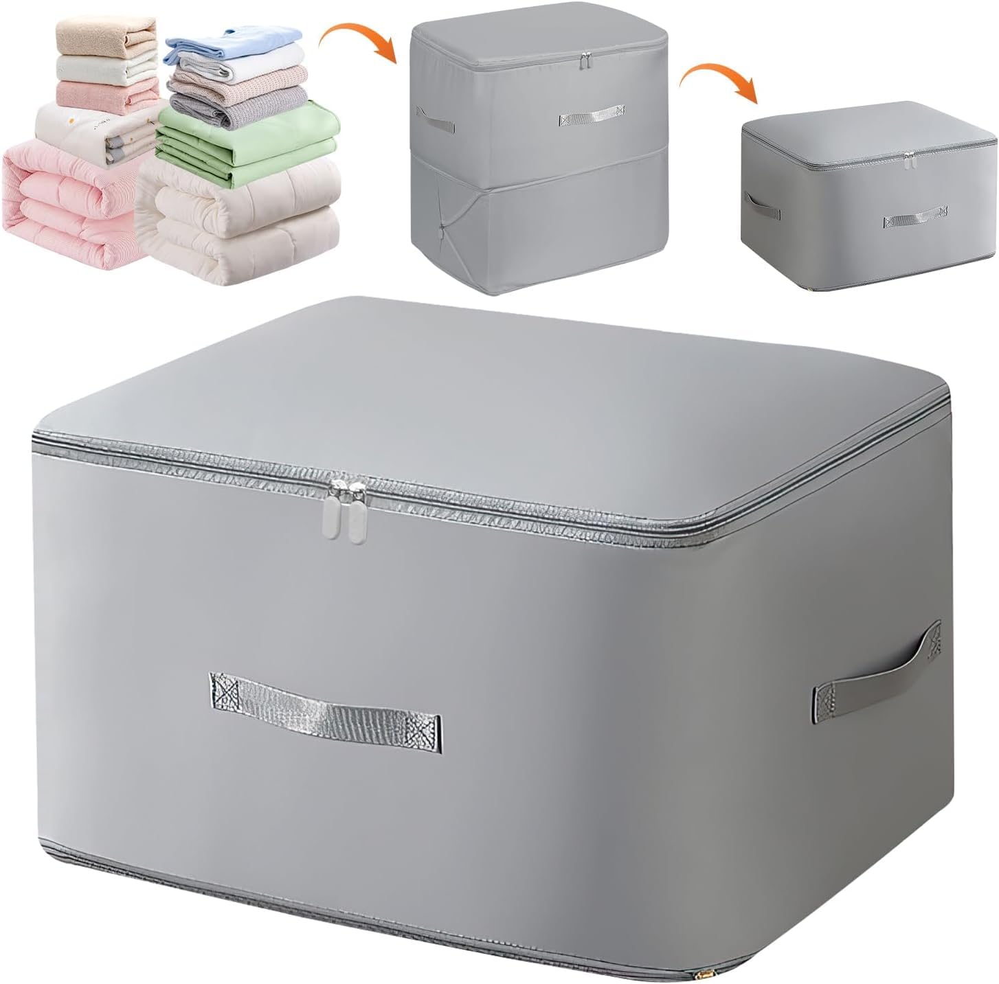 XL Grey Ultra Space-Saving Compression Packing Cubes for Suitcases - Expandable Organizer-image-abfcfda1-17e5-41e5-89e5-30f7a1f8316c-55651