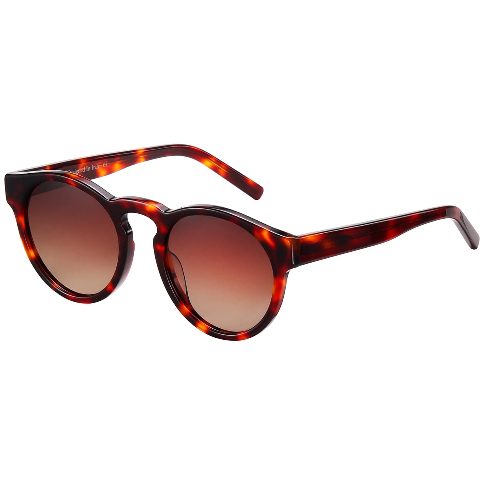 Women's Round Polarised Sunglasses - Tortoise Frame Brown Lens 53-image-96cd01a1-bb04-4326-a963-315f0f764dd8-105427