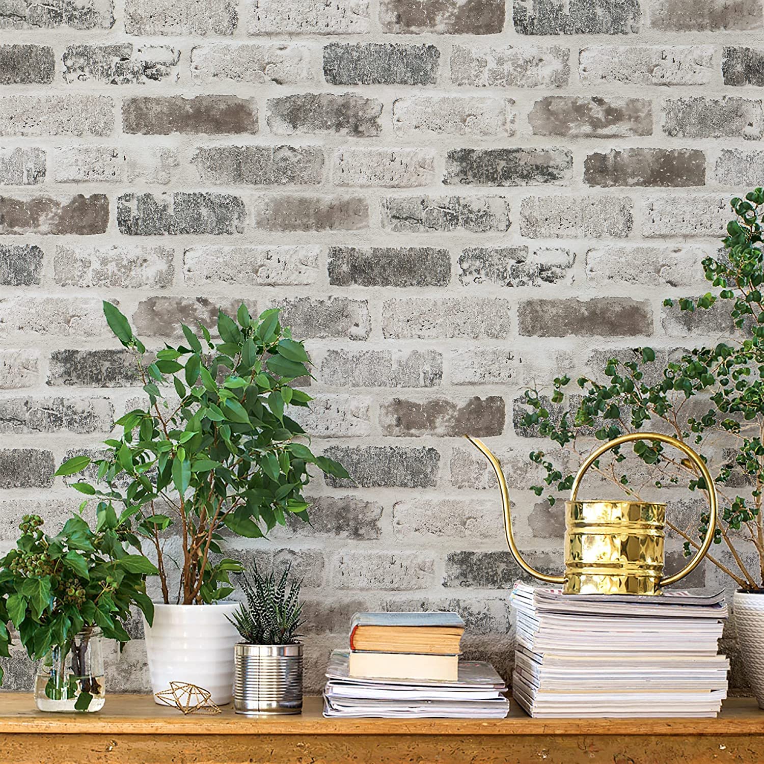 Brick Effect Self Adhesive Wallpaper - Grey 44x1000cm-image-8c126307-33bb-4499-9222-e11c9bad995c-2198
