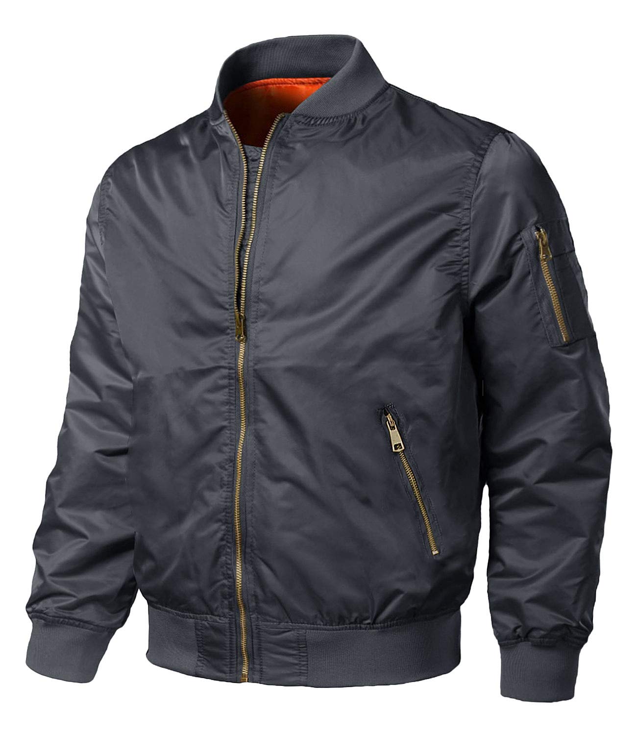 Men's Bomber Jacket Winter with Pockets - Dark Grey 3XL-image-89b75649-052b-494a-9f9e-4f79a69f3f89-102137