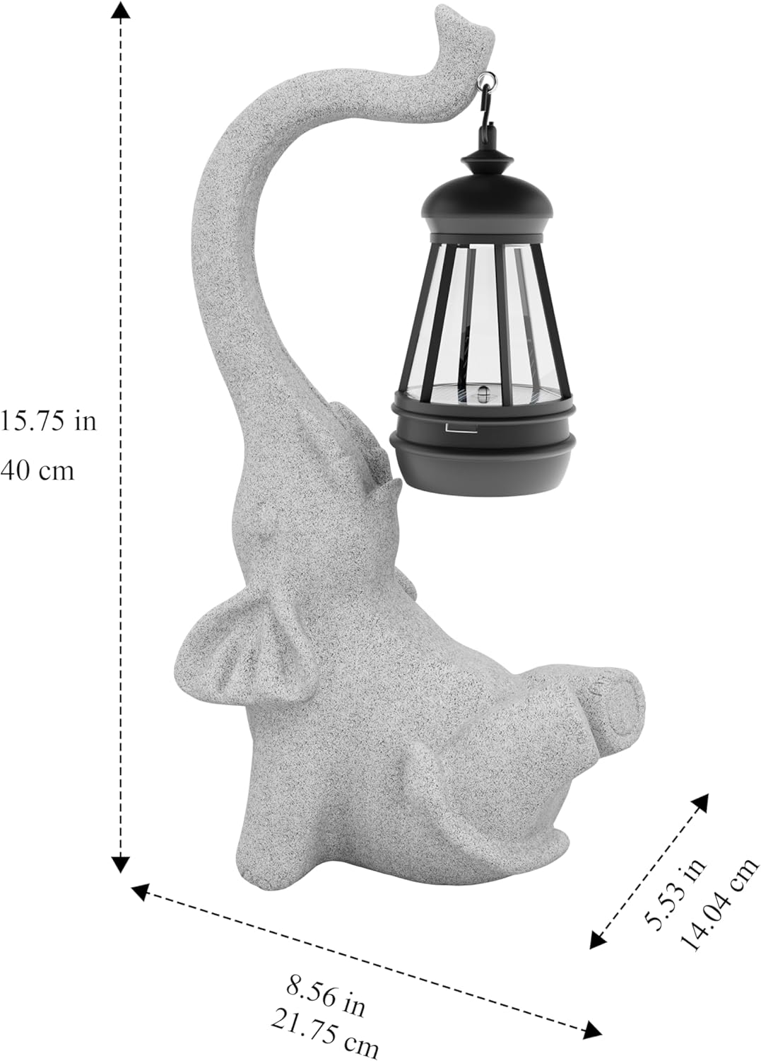 Solar Elephant Garden Ornament - 15 Inch Face Upward-image-c16f47e7-6146-4556-a3d2-a0b175808b16-90818
