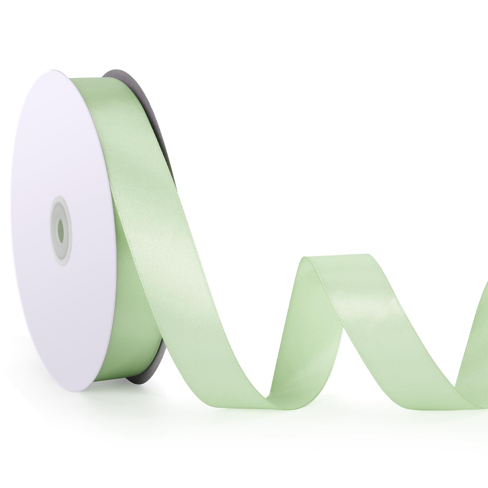 Sage Green Satin Ribbon 25mm x 92m Roll for Crafting & Gift Wrapping - Perfect for Weddings & Parties-image-58f09b40-c2a4-4123-b3da-22b91dfa4dd6-52955