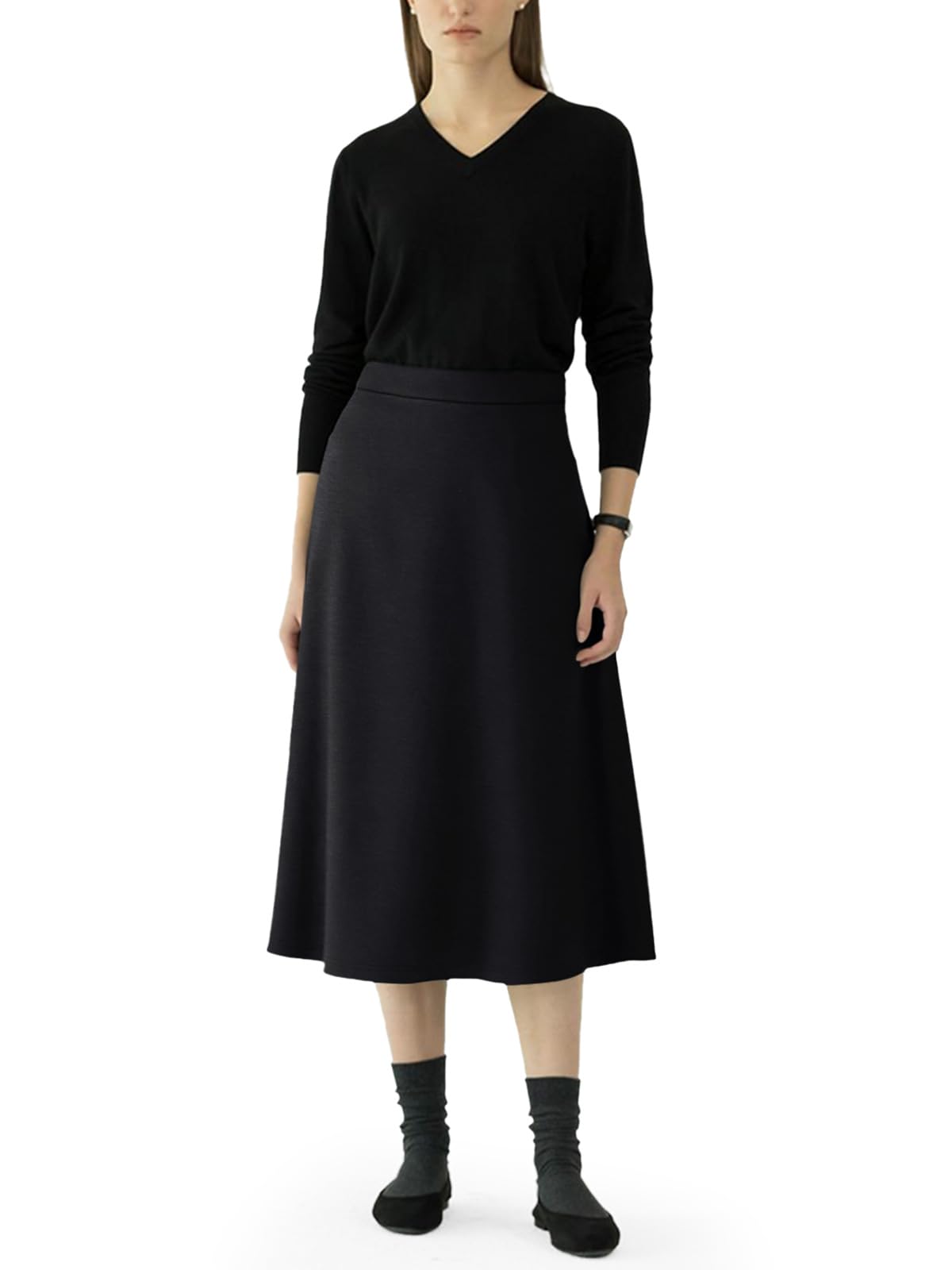 Women's Cotton Midi Skirt Flared - Black XXL-image-f2fb9771-d104-4271-87aa-3d4d63c9b6b5-95558