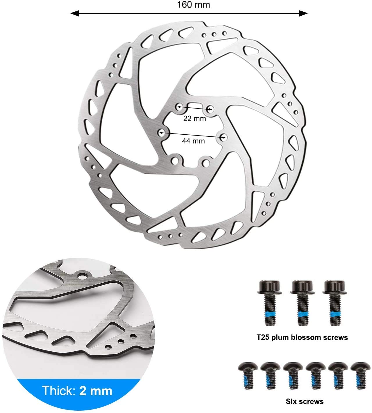 RUJOI Bike Disc Brake Kit, Cable Type Hydraulic Disc Brake Set