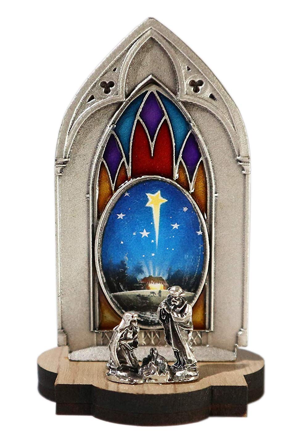 Gothic Nativity Set Silver-Plated - Blue Red Silver-image-3d981b81-9be8-440d-9c73-738d0c076a0a-109972