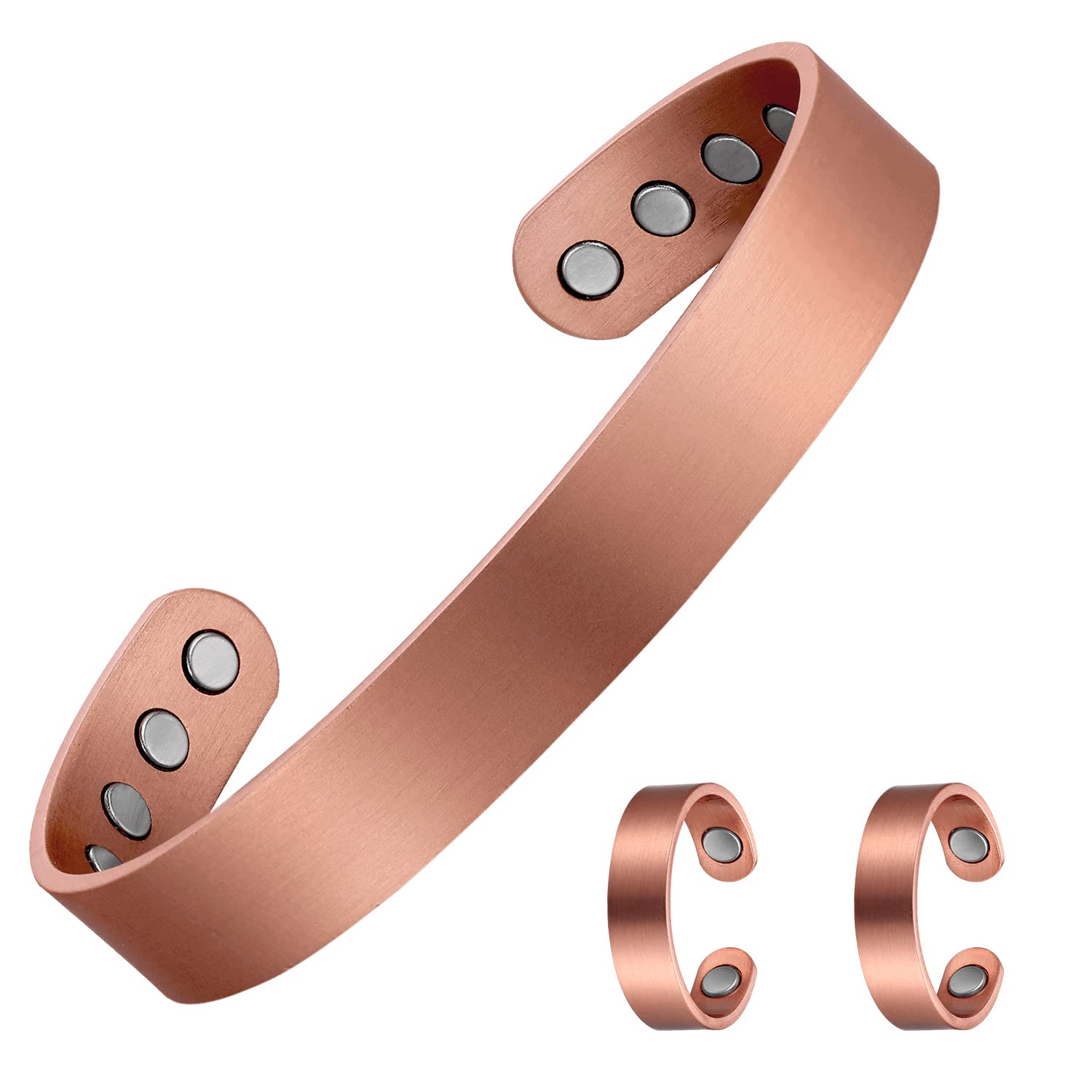 Copper Magnetic Bracelet & Rings - Adjustable-image-a79972a4-1a6c-4596-8983-2f6e971bab49-82553