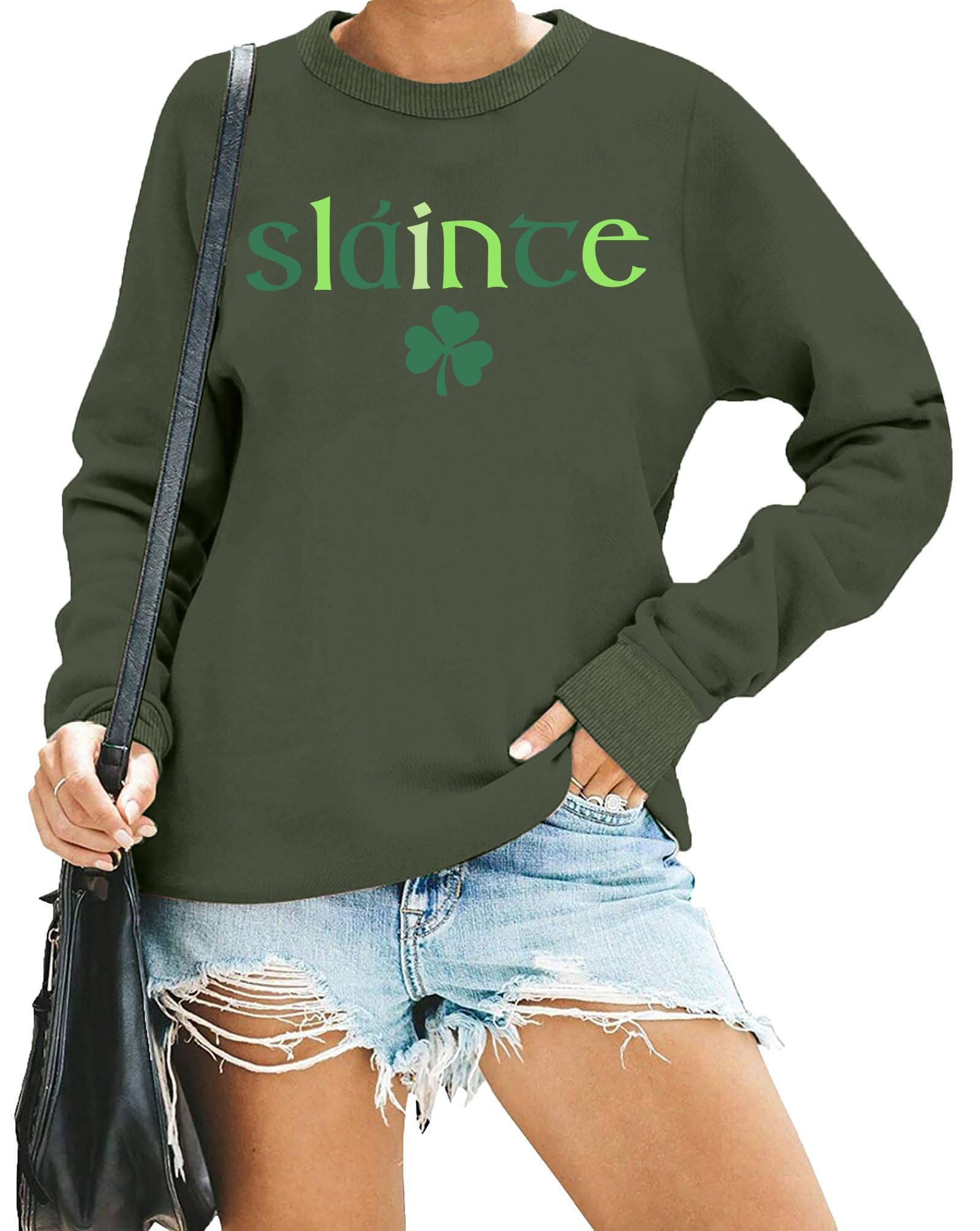 Women's St. Patrick's Day Shamrock Sweatshirt - Green6 S-image-ef060476-386a-4cbb-9678-4ce3dc6195df-89944