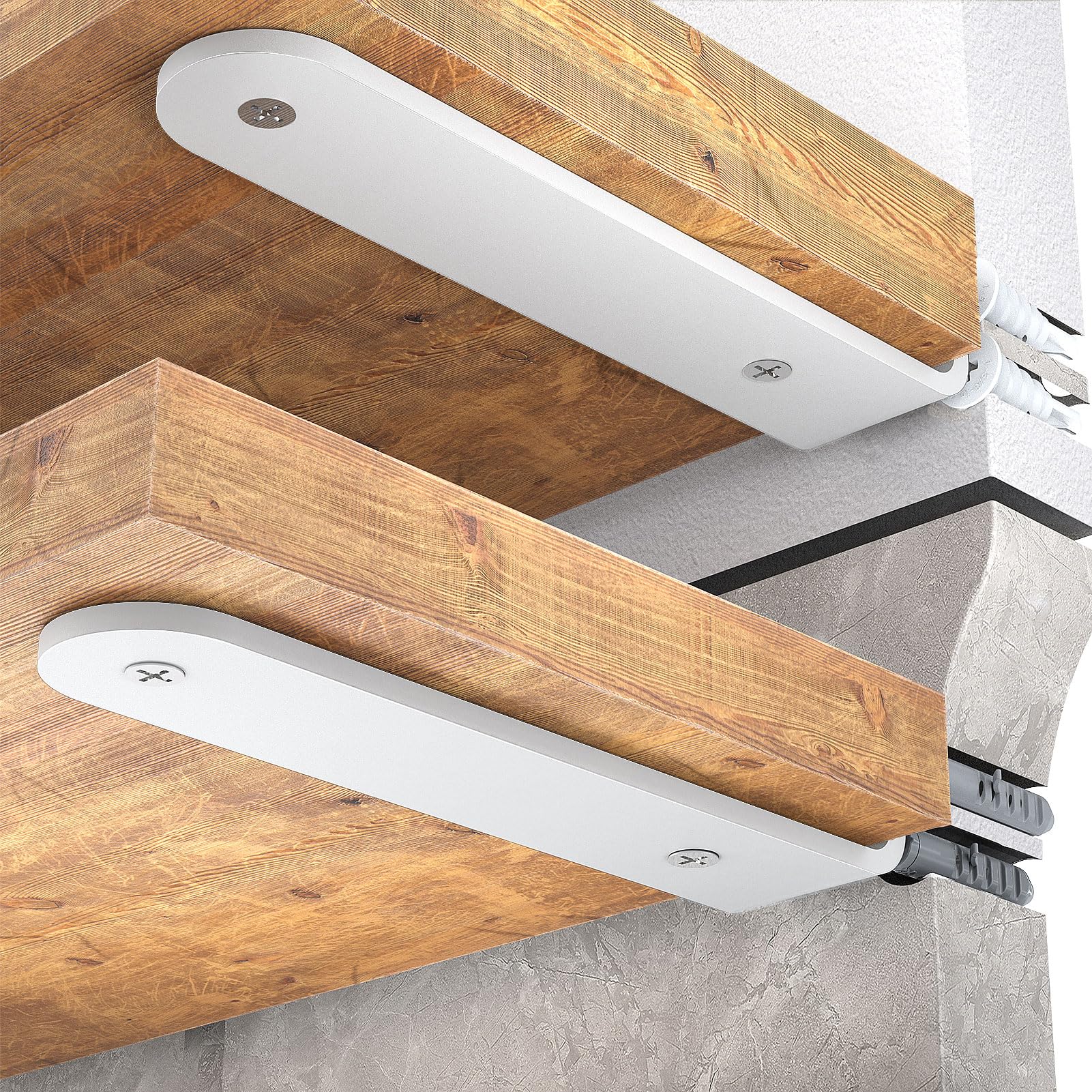Floating Shelf Brackets Heavy Duty - White 30cm 4 Pack-image-00331def-9d36-4b10-b023-7682c19ec056-105817