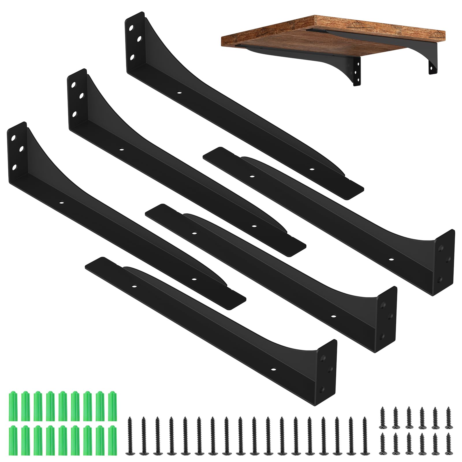 Metal Shelf Brackets 6 Pack - Black 25CM-image-d49e0ca6-15b5-404d-96d2-0f0c6c3f5afe-120766