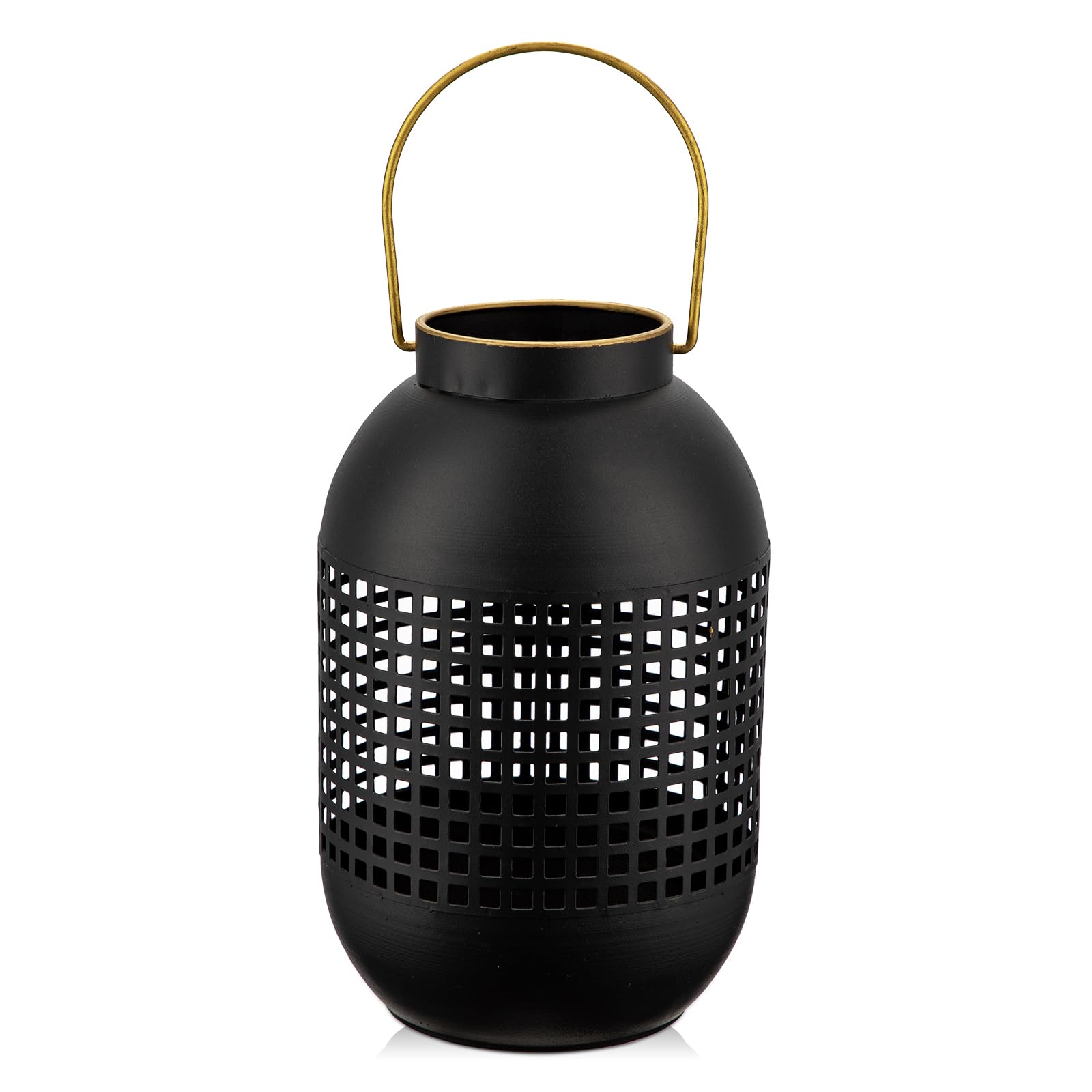 Vintage Metal Flower Vase - Black 25cm-image-b2bf3595-c61e-44e8-8800-b740bf531995-107323