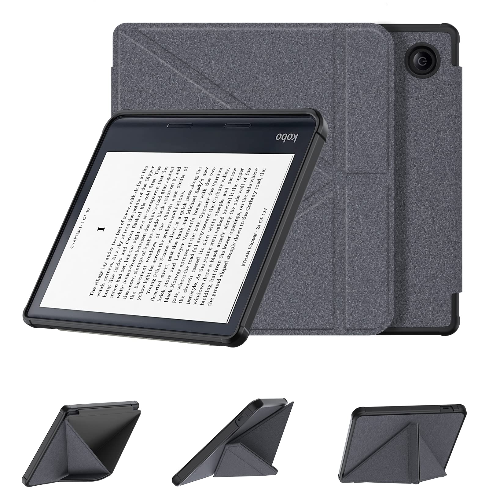 DONGZHU Cover Compatible with Kobo Sage - Adjustable Angles Gold-image-faf92741-f83d-499a-8036-fb02d7d2740f