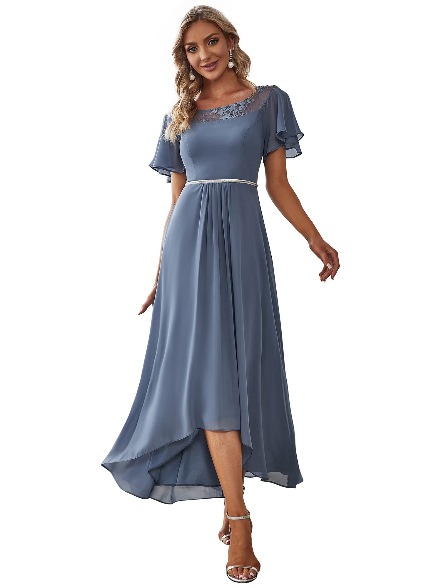 Elegant Chiffon Lace Bridesmaid Dress - Navy Blue UK 20-image-498335b9-0158-4c8b-9148-165d21460f65-114108