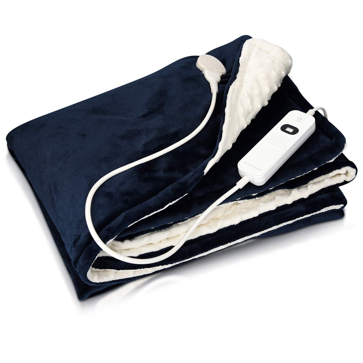Heated Throw Blanket 180x130cm - Blue White Bubbles-image-6e9dce3b-f120-483c-8b24-936c634edbf2-94279