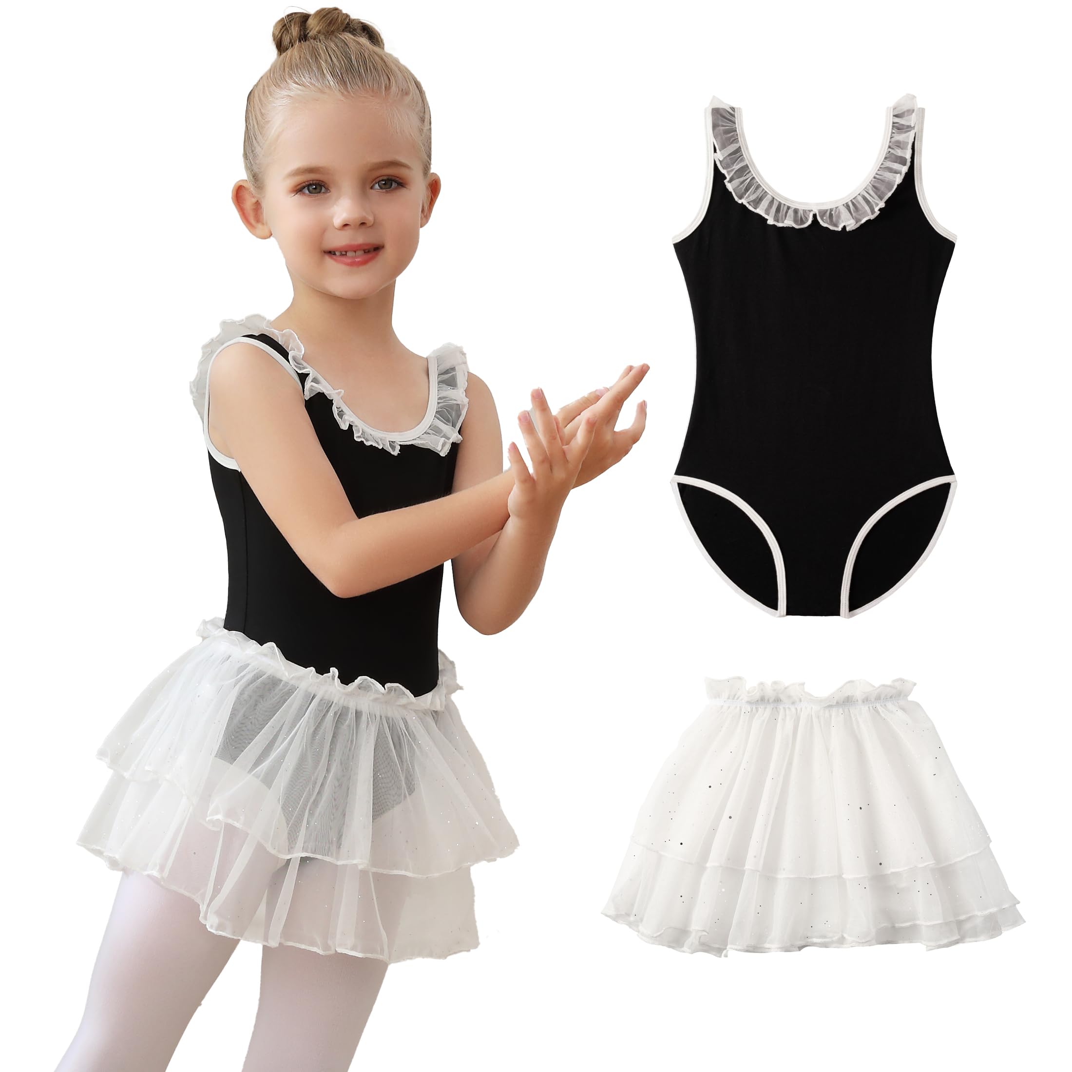 Girls Ballet Leotard with Skirt - Black 2-3 Years-image-93f98e6d-0c2a-4a28-a9ec-0743e7d01f68-115069