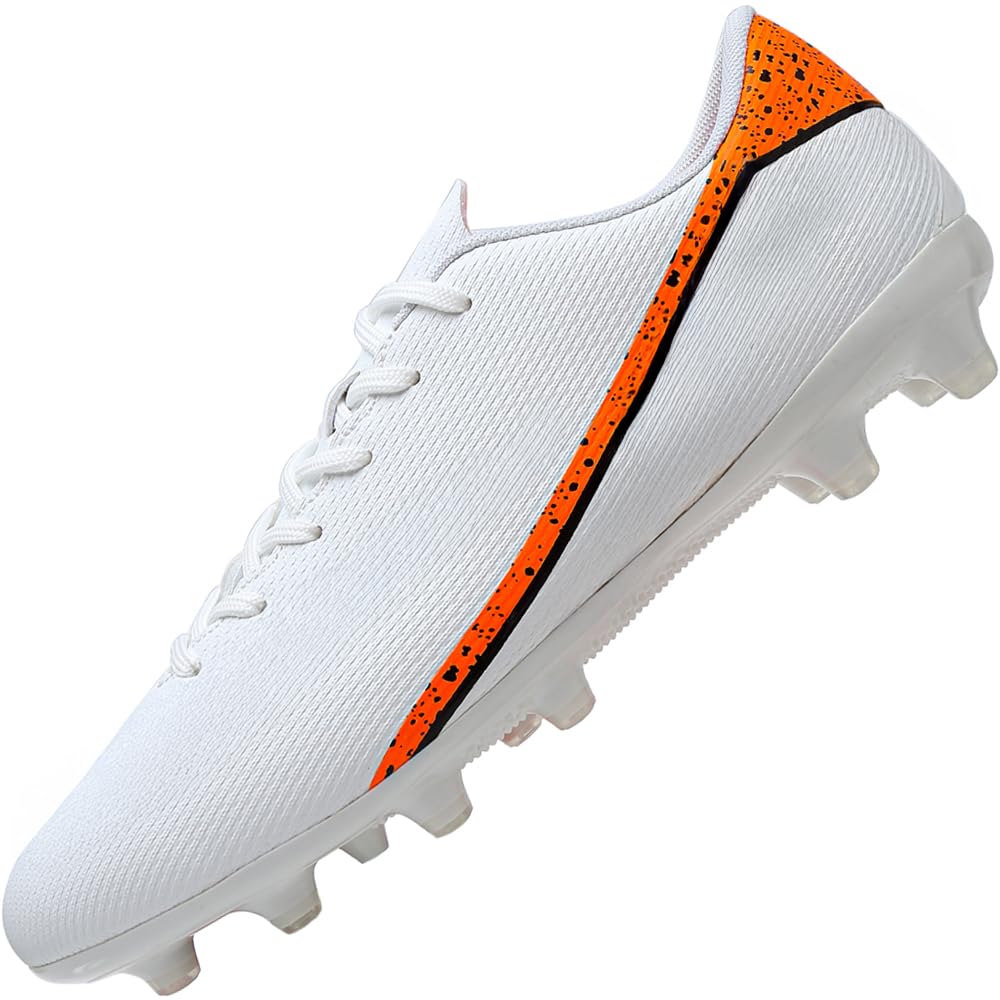 Kids Football Boots - White Orange 34 EU-image-c5410181-f693-4512-9d16-6e9042ffcc74-82482