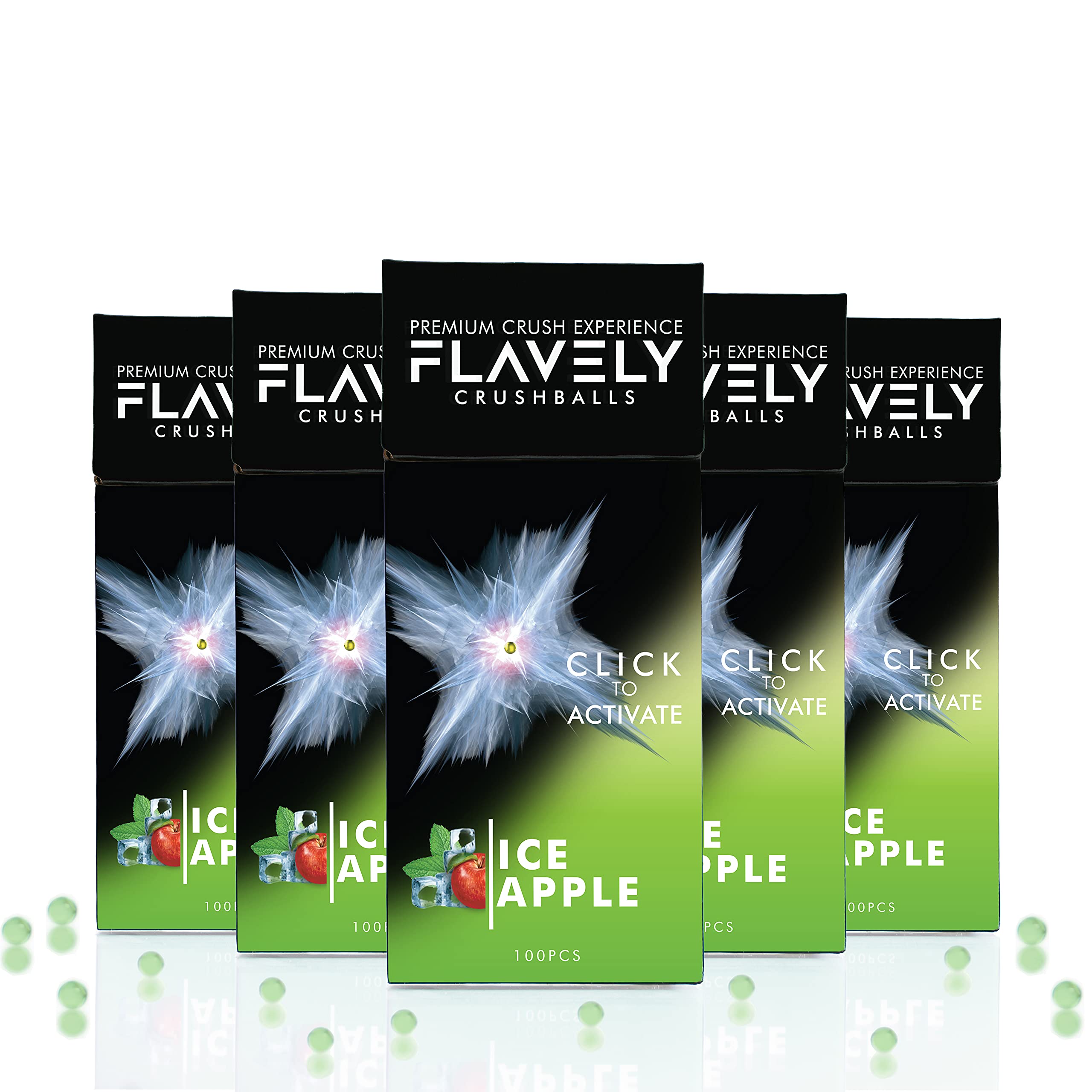 crushball cigarettes FLAVELY ICE APPLE Crushball Capsules For Cigarettes
