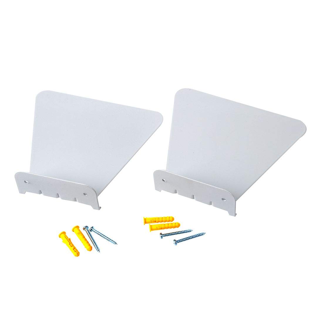 2pcs White Floating Shelves - Modern Iron Wall Display Bookshelf for Home Décor & Organisation-image-c73efe5f-b1ab-4842-b1e1-5dfbe20279fc-55353