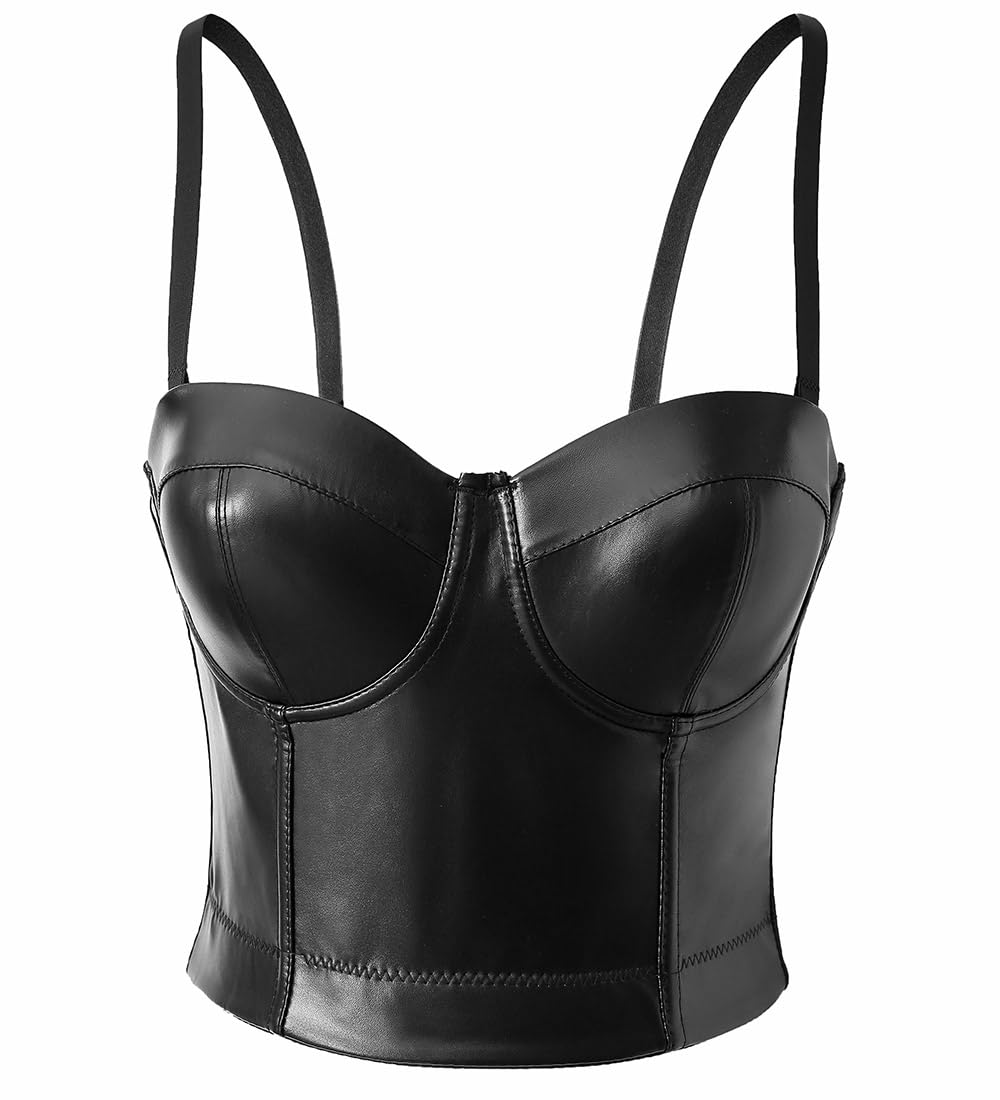 Faux Leather Corset Top - Black XS-image-bb17b0b2-72b2-4619-b5c7-b5714f16a967-110131