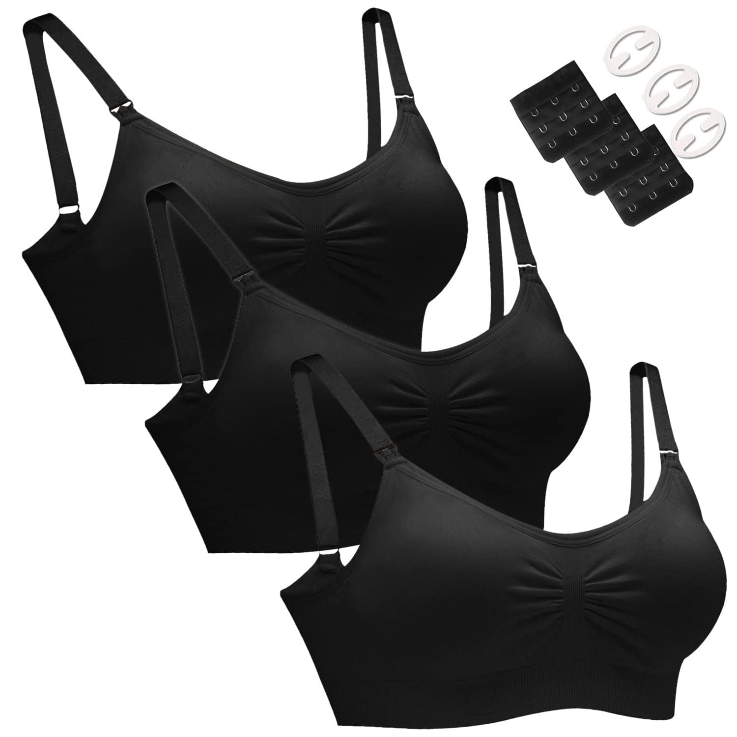 Maternity Nursing Bras 3 Pack - Black S-image-257a1aff-a62f-4fca-8233-5d9e3a83558d-112587