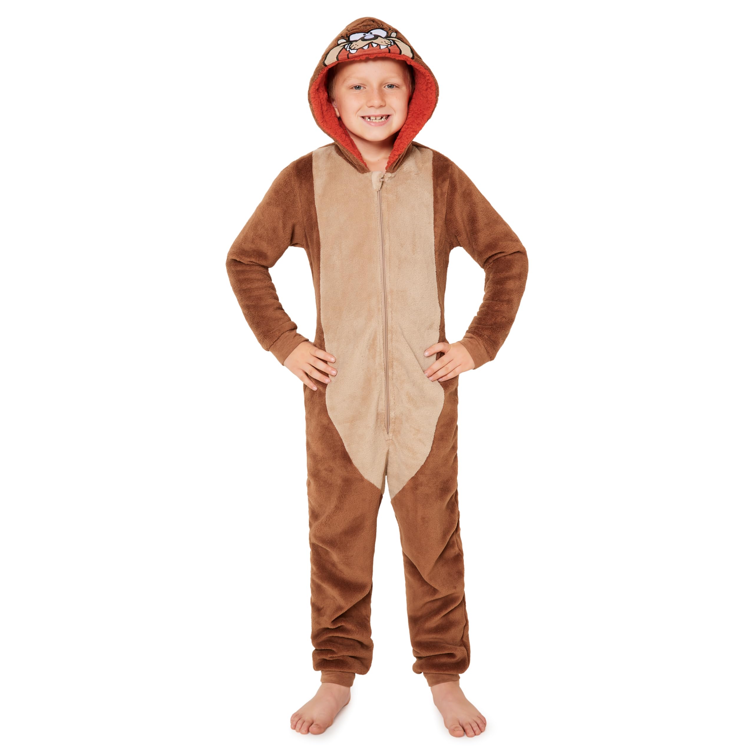 Kids Fleece Looney Tunes Onesie - Brown Taz 13-14 Years-image-a647a71c-fa25-4548-b517-873624b184cc-82374