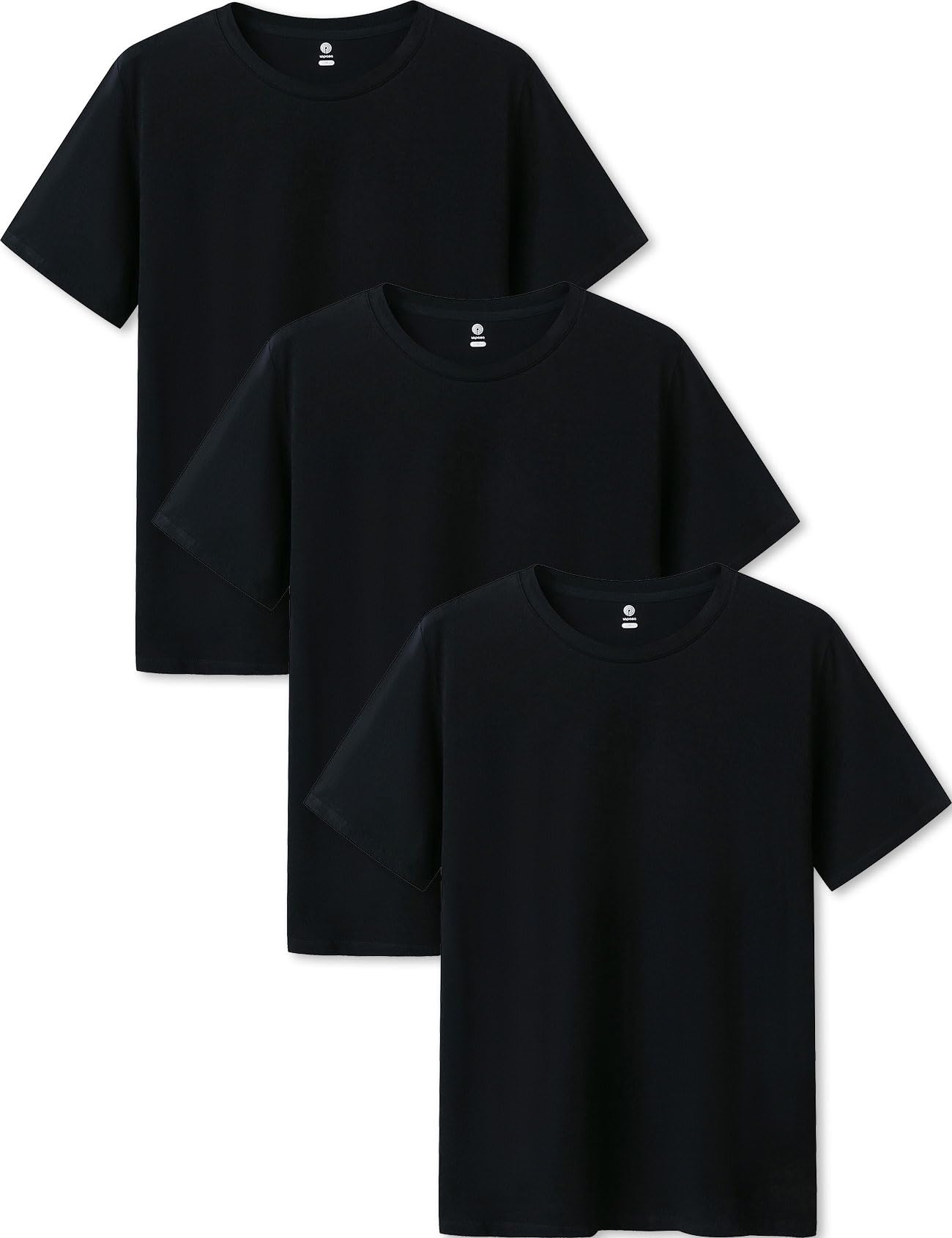 Men's 3 Pack Cotton Undershirts - Black Crew Neck M-image-5e320d87-7ce7-4ef1-8c52-baddf6b5ea56-93314