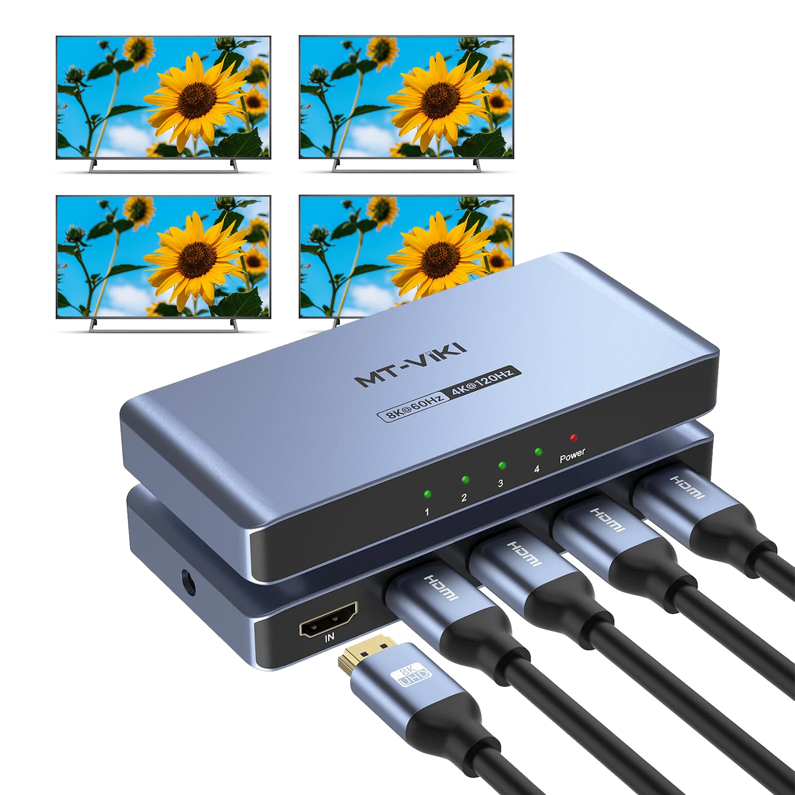HDMI Splitter 1x4 - 8K 60Hz / 4K 120Hz-image-752c3f5b-9ac4-40a9-84a3-fe76f578e145-90804