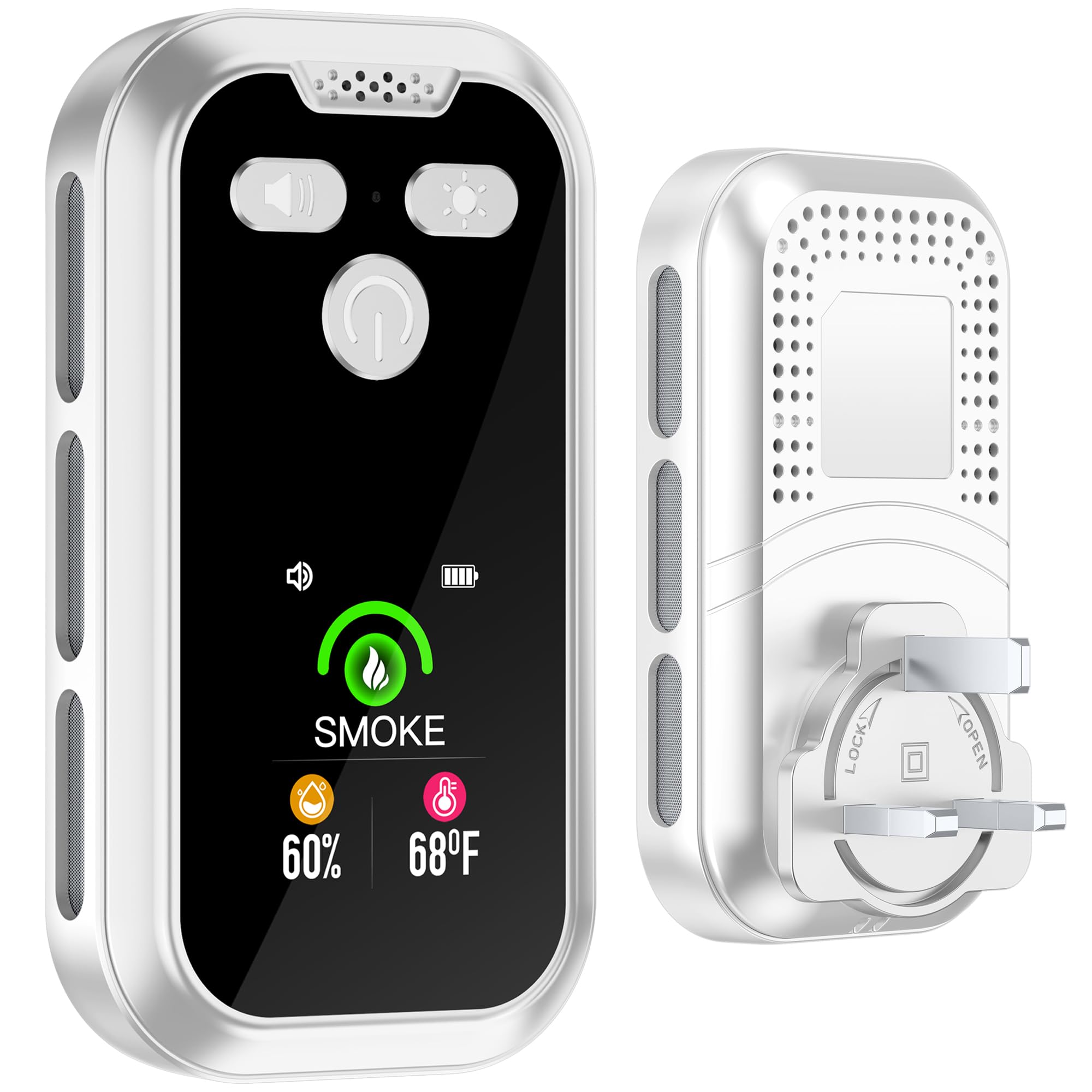 3in1 Plug-in Smoke Alarm with 2000mAh Backup Battery & HD Screen - Indoor/Outdoor Use-image-4303f218-bc83-41e1-a8c9-9e691f67b5c4-74535