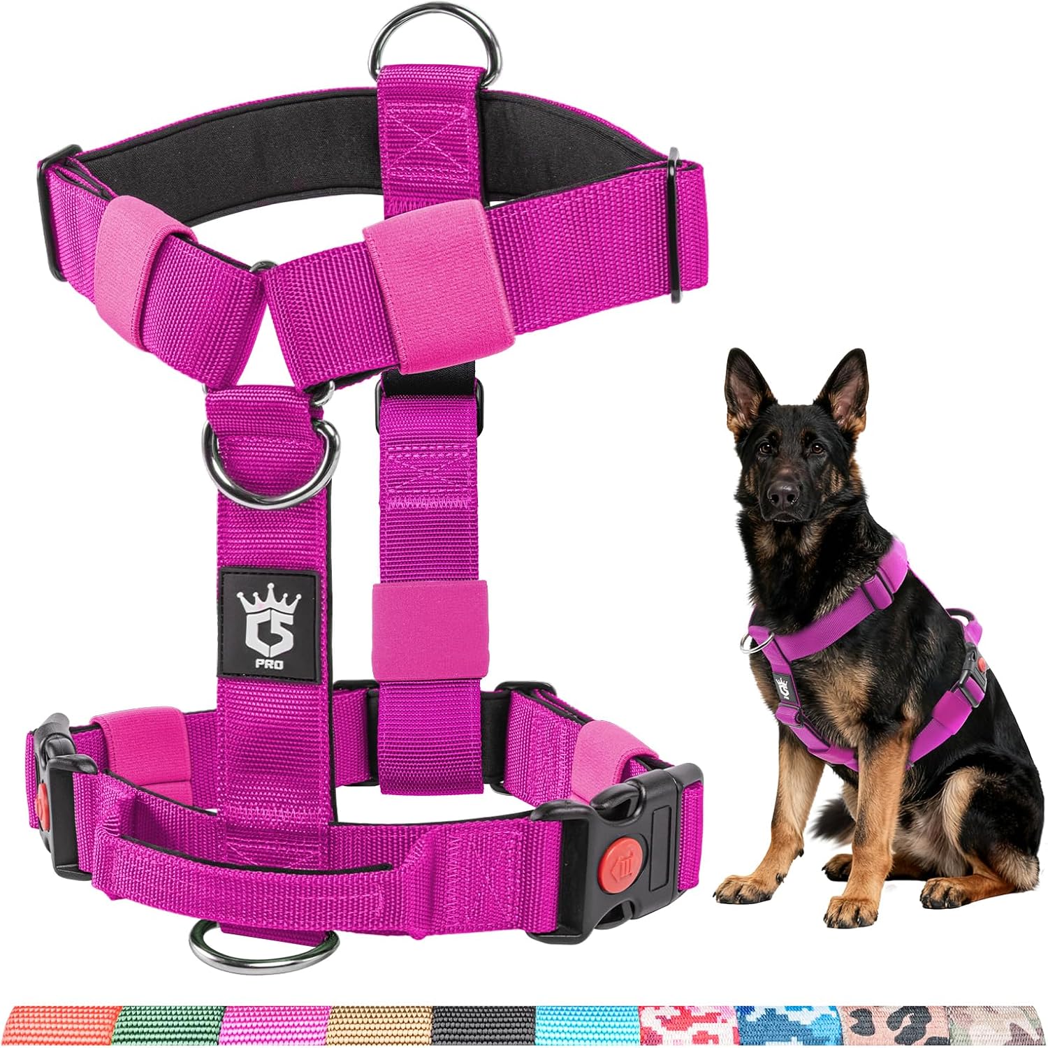 Tactical Dog Harness Adjustable - Purple S-image-f45a28cb-b8f6-48cb-8556-068c02466988-113809