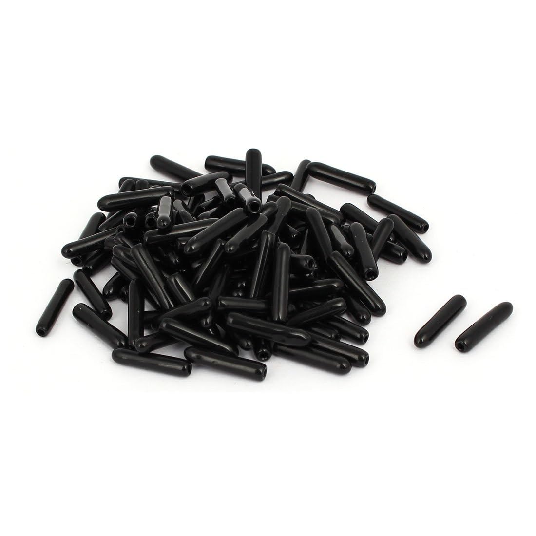 100Pcs Rubber End Caps 9.5mm ID Flexible Screw Covers, Black Vinyl Thread Protectors for Screws, Tubes, Wires-image-f0320fea-6210-4f33-944e-74d382b330b8-67646