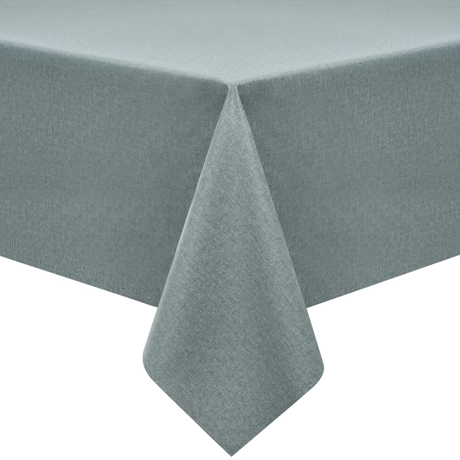 WenYa Grey Green Waterproof PVC Tablecloth, 85x54in - Wipeable & Durable for Indoor/Outdoor Use-image-4e2ae494-3bb9-447d-8989-26386e8d0c37-53332